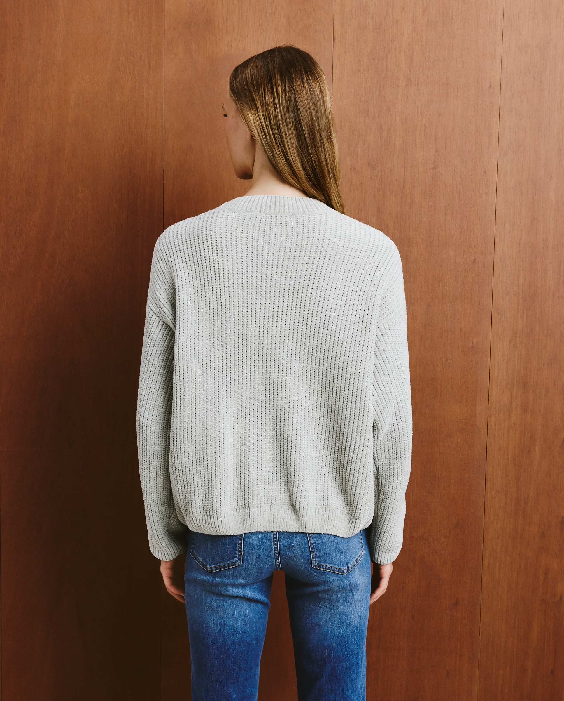 Camisola de Malha de Poliéster Lisa Verde-flúor-3