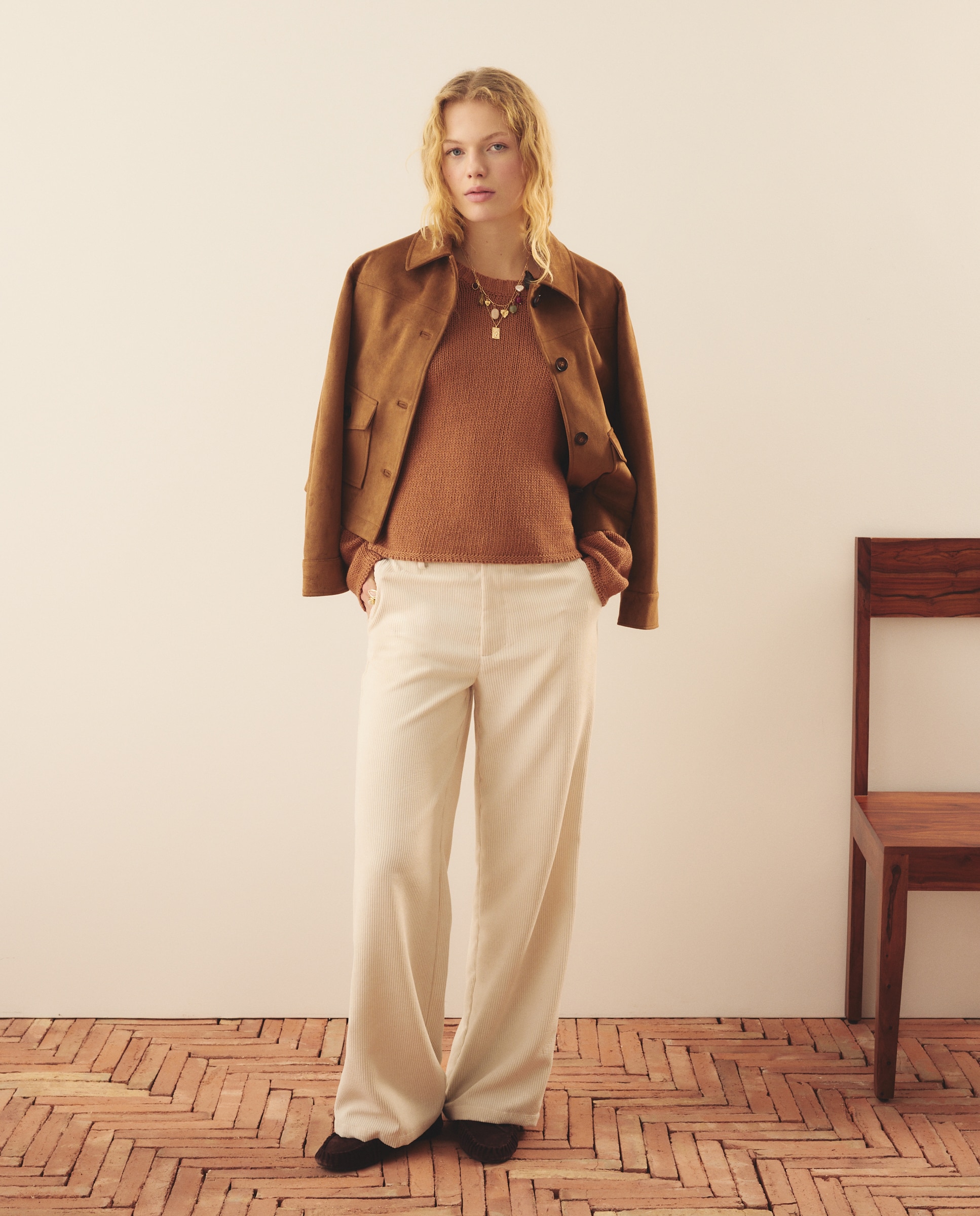 Jersey corto de mujer con cintas - Southern Cotton - 770 Terracota 770 Terracota-2