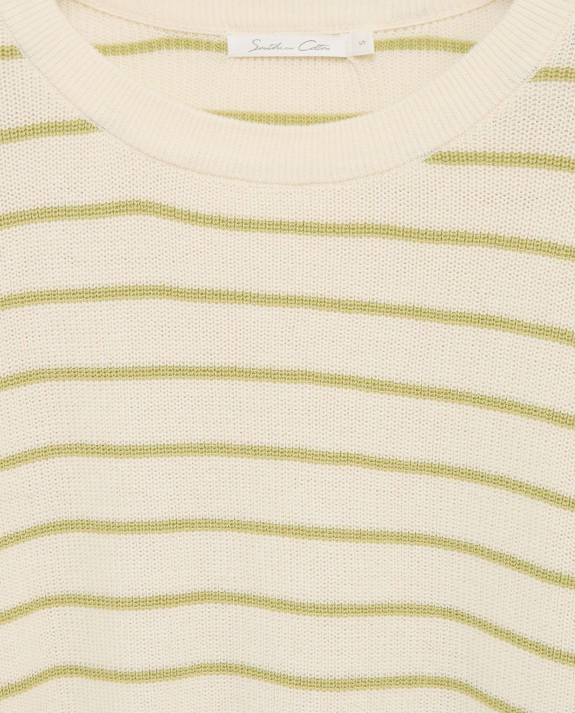 Camisola de Malha Pérola às Riscas Verde-5