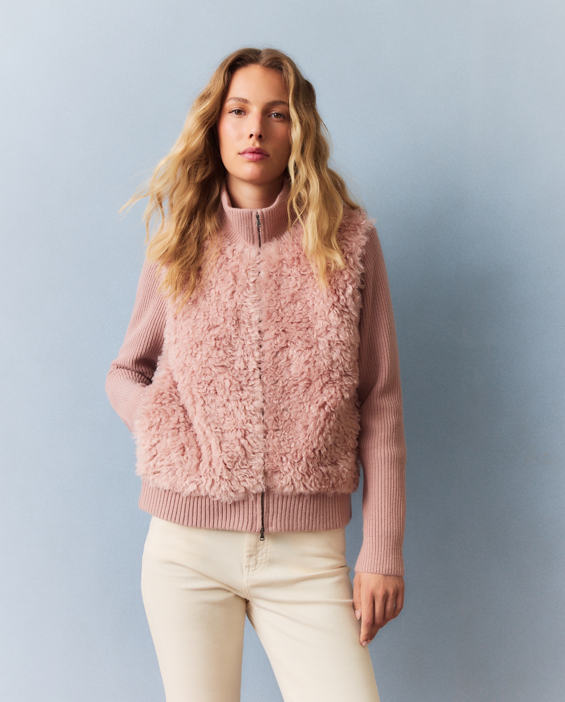 Imagen 0 de Chaqueta tricot de mujer borrego 200 Rosa