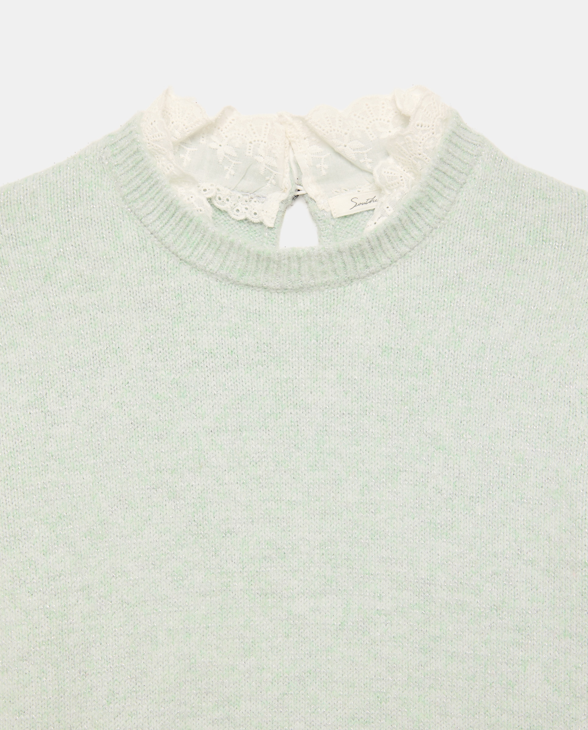 Jersey de mujer con lúrex y cuello batista - Southern Cotton - 410 Azul claro 410 Azul claro-6