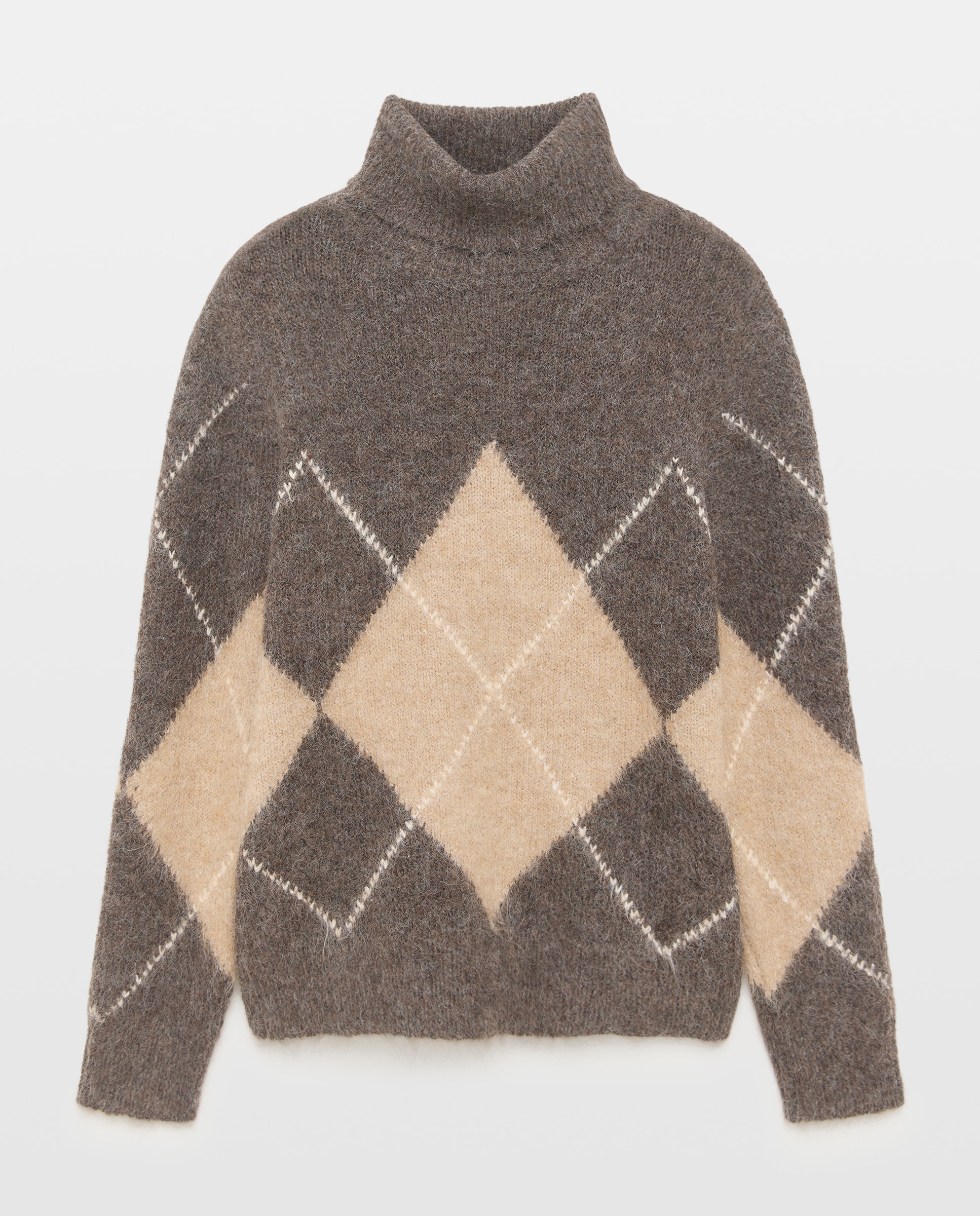 Jersey de mujer de rombos - Southern Cotton - Marrón Marrón-5