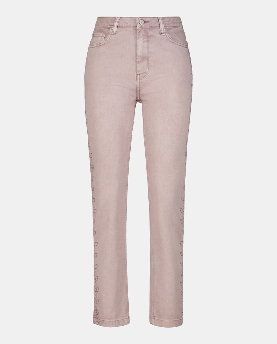 Calças Lisas de Algodão 284 Lilás-4