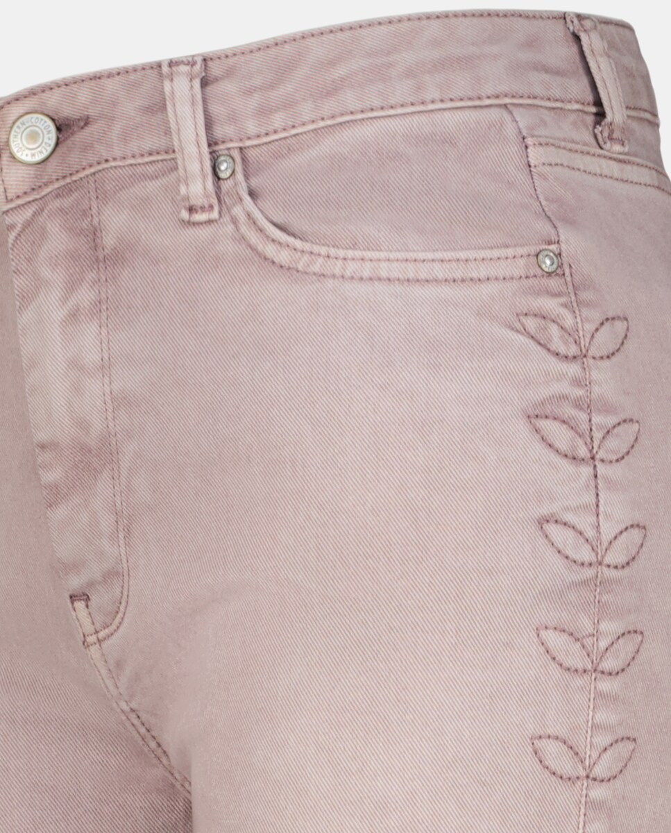 Calças Lisas de Algodão 284 Lilás-5
