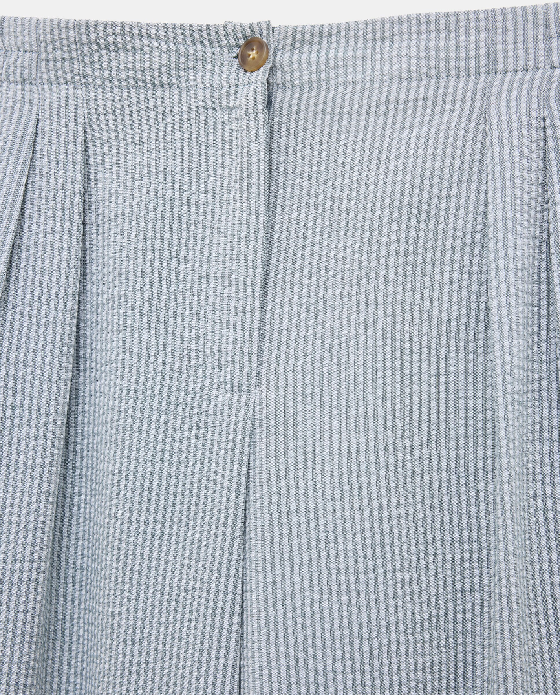 Pantalón liso gomas seersucker de mujer - Southern Cotton - Azul Azul-5