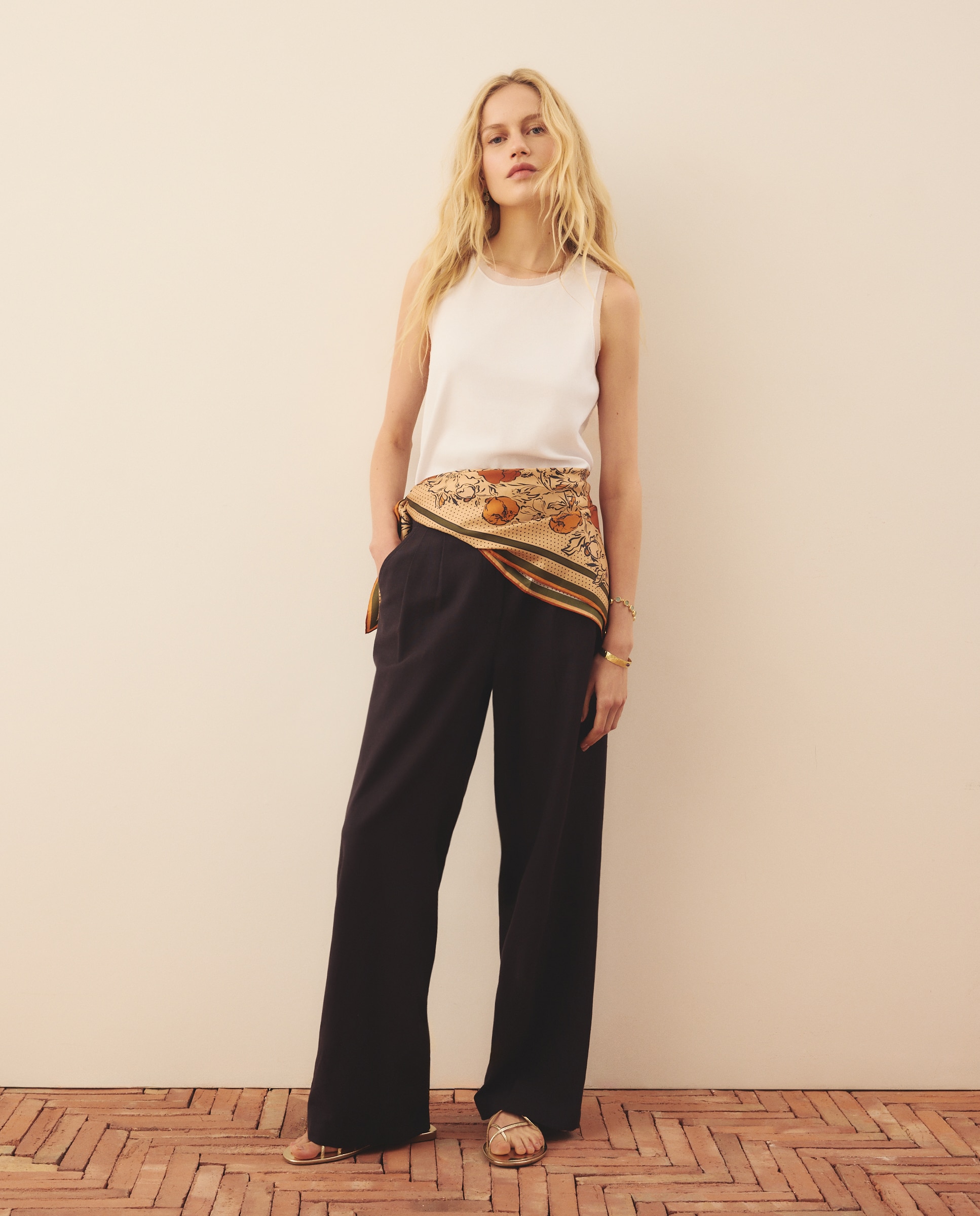 Pantalón lino de mujer - Southern Cotton - Plomo Plomo-1