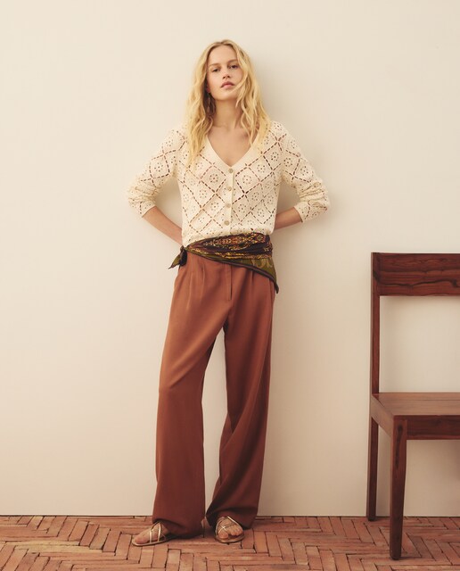 Pantalón lino de mujer