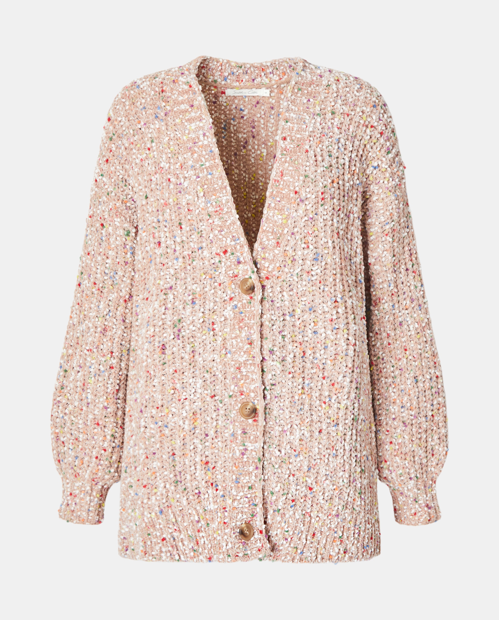 Casaco de Chenille Liso Torrado-4