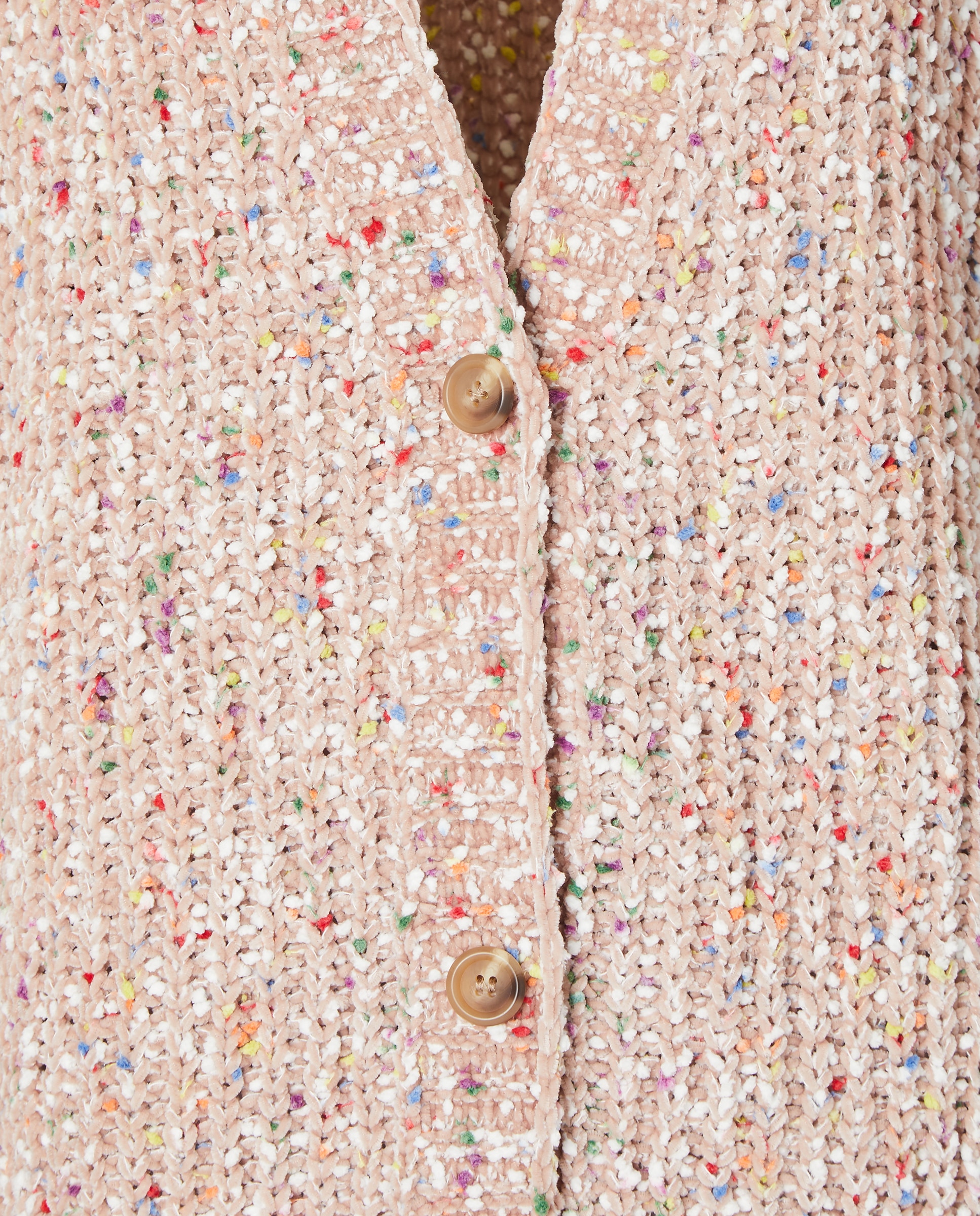 Casaco de Chenille Liso Torrado-5