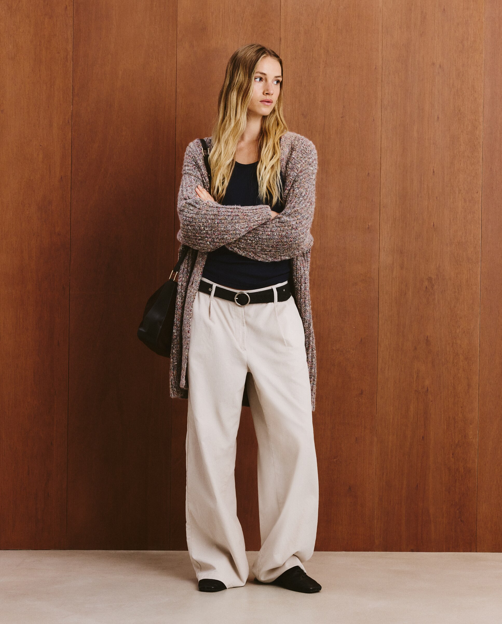 Casacão Comprido Liso Cinzento-claro-2