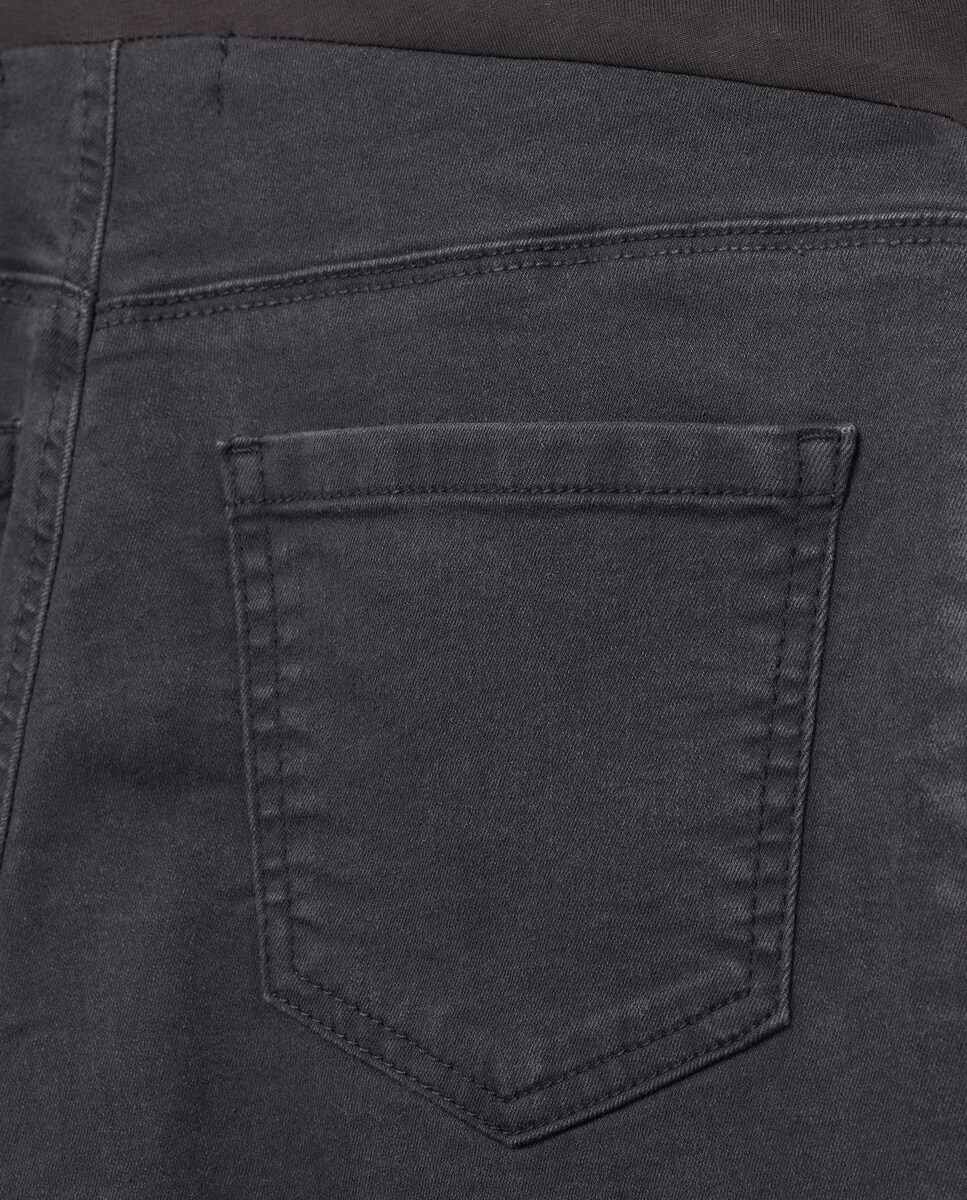 Calças Lisas de Pré-Mamã Preto-5