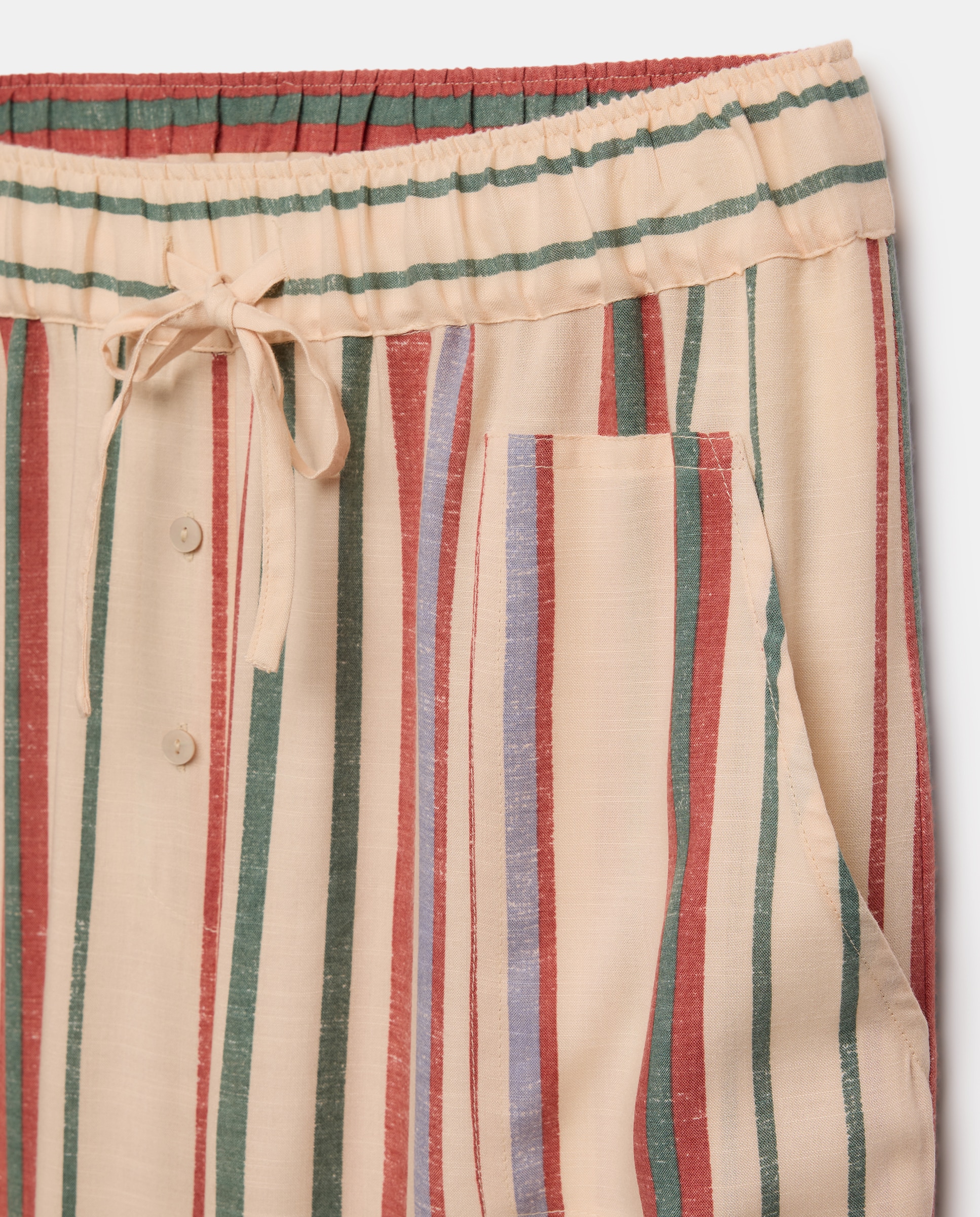 Pantalón de campana de mujer - Southern Cotton - Blanco Negro-5