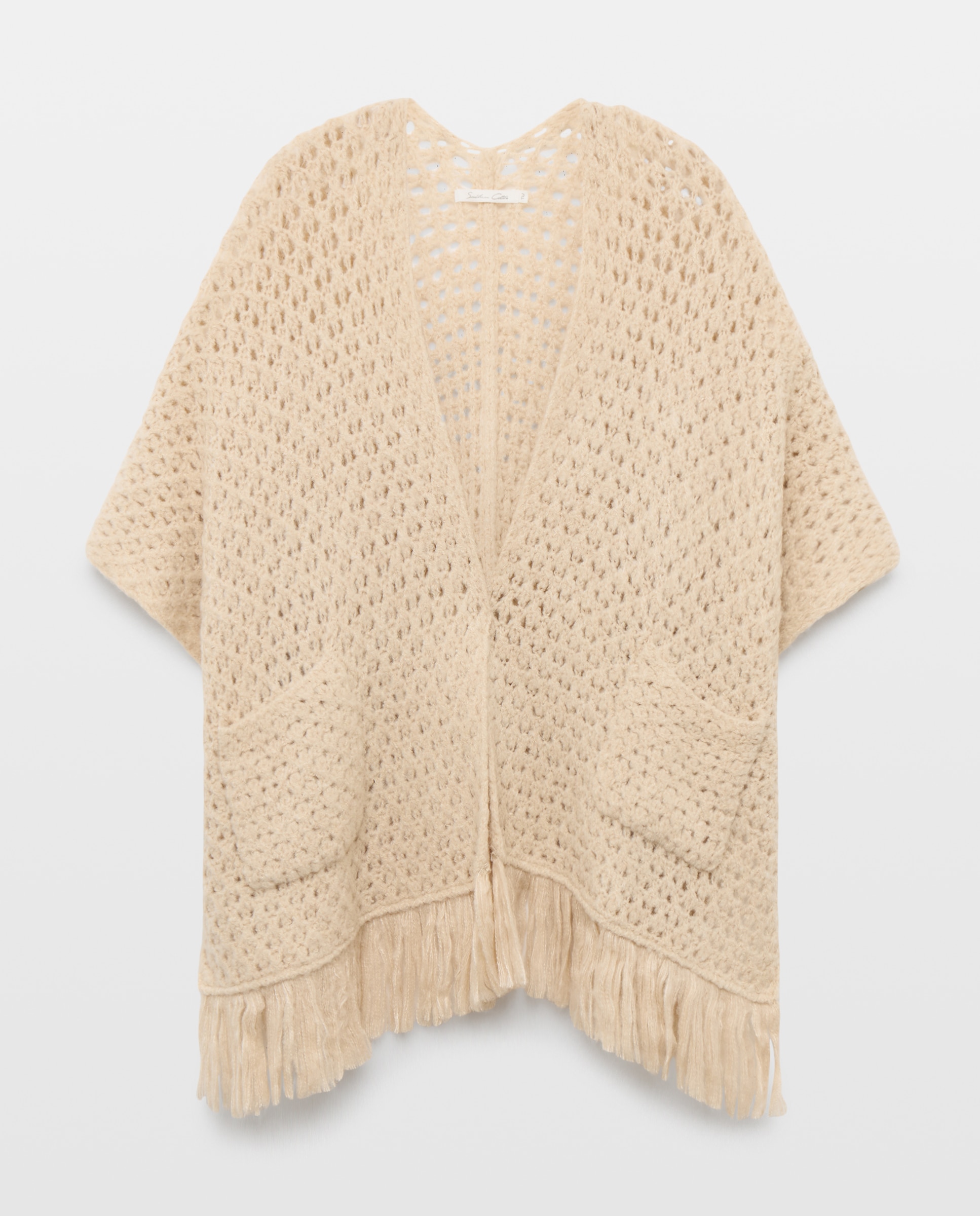 Imagem 0 de Poncho de Malha com Franjas