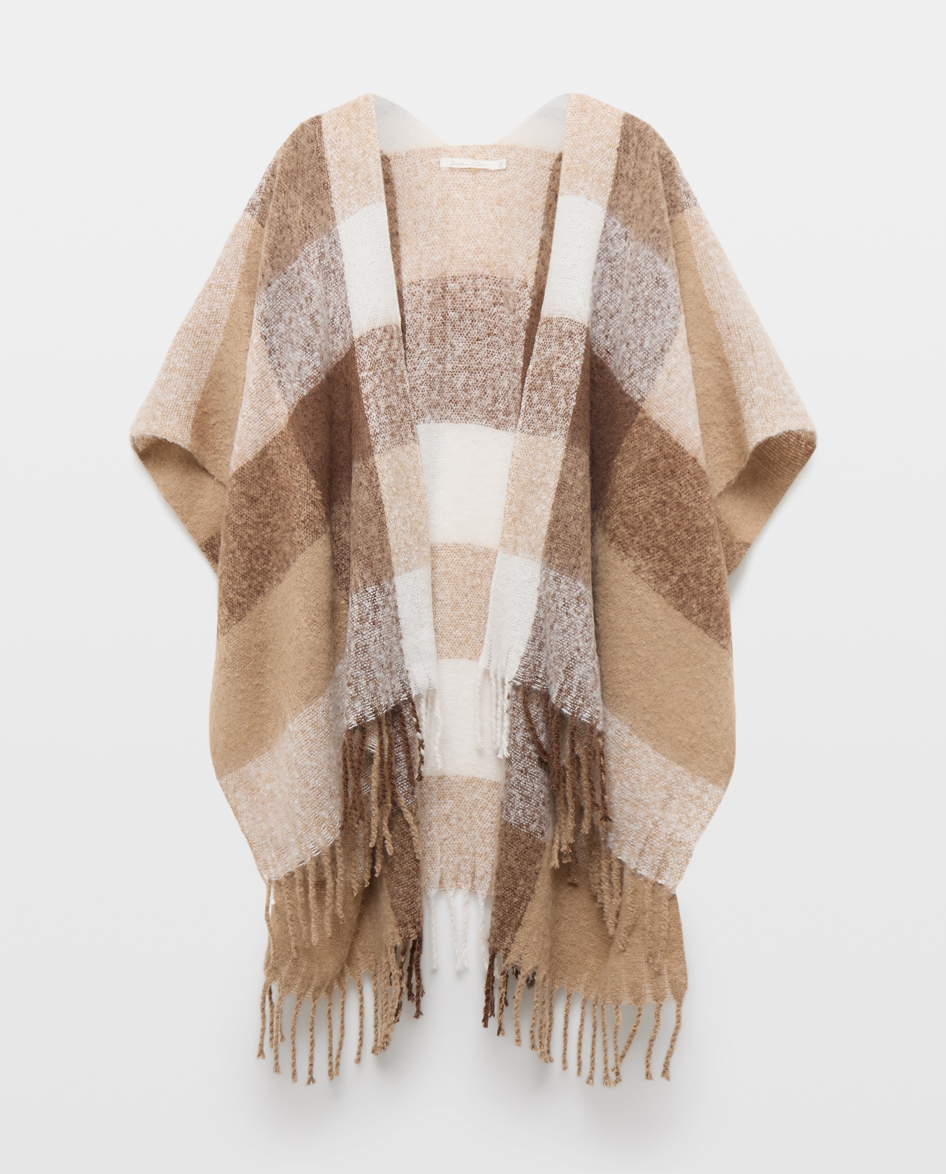 Imagen 1 de Poncho de mujer de cuadros - Southern Cotton - Marrón Marrón