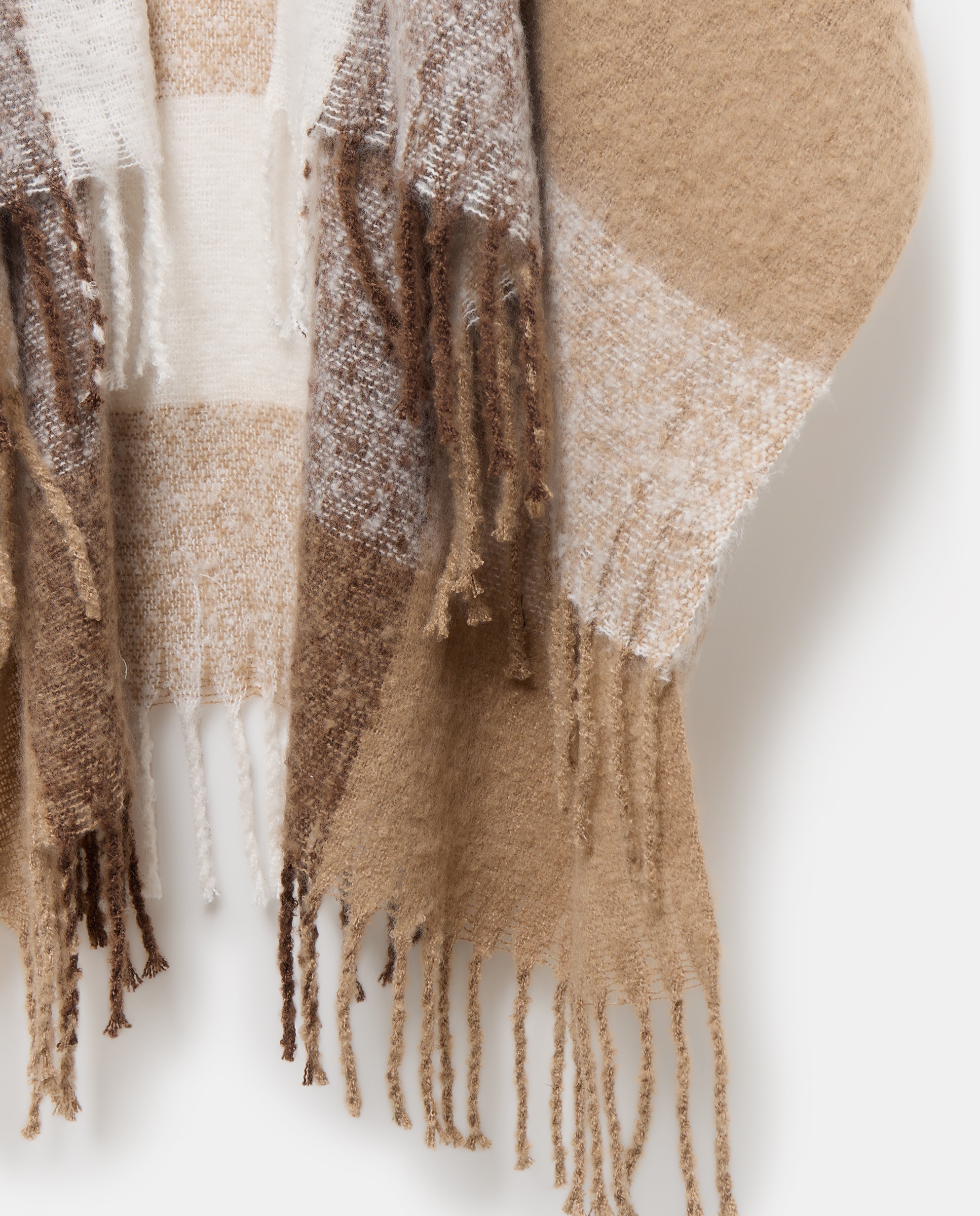 Imagen 3 de Poncho de mujer de cuadros - Southern Cotton - Marrón Marrón