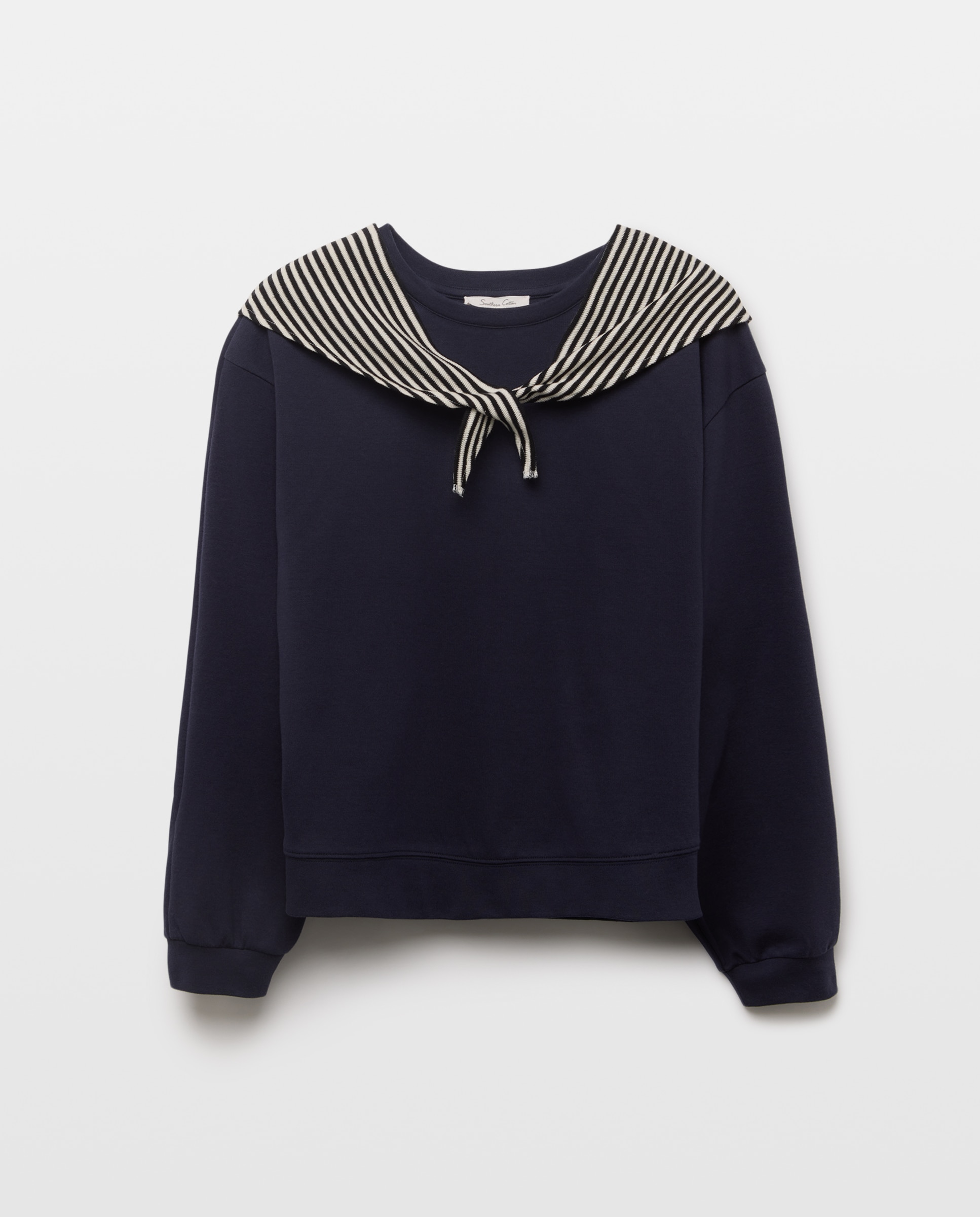 Sweatshirt com Lenço Azul-marinho-4