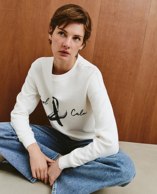 Imagen 0 de Sudadera estampada de mujer