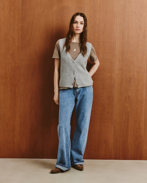 Imagen 0 de Chaleco de punto fantasía de mujer