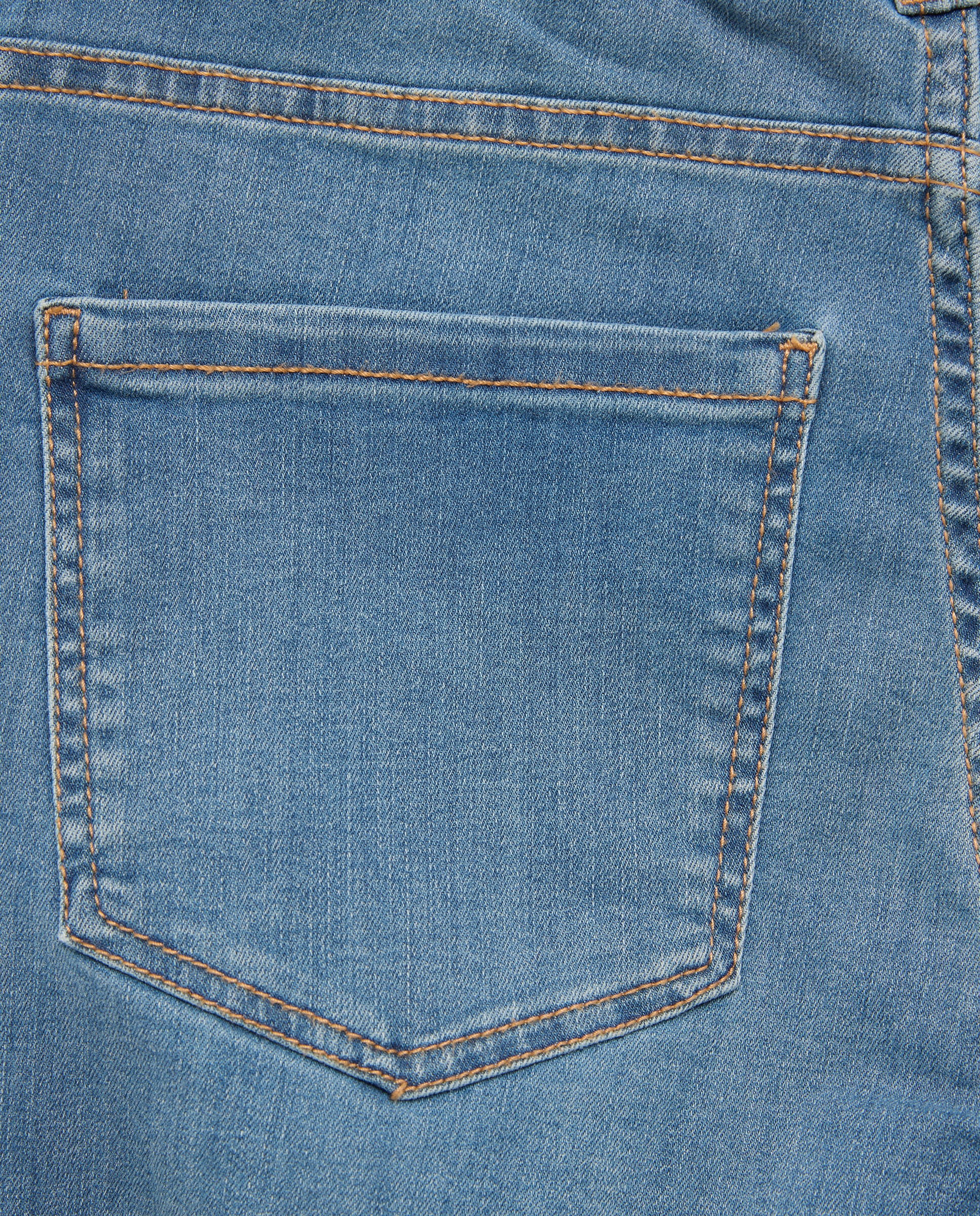 Jeans Lisas com Cintura Elástica Azul pálido-5