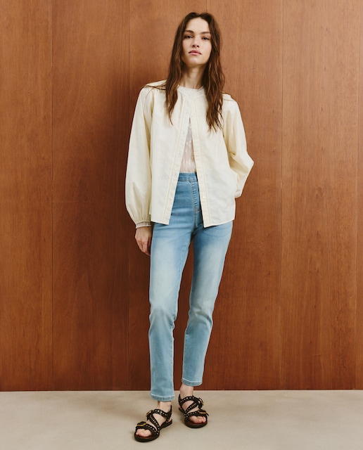 Imagen 0 de Vaquero de mujer liso cintura elástica