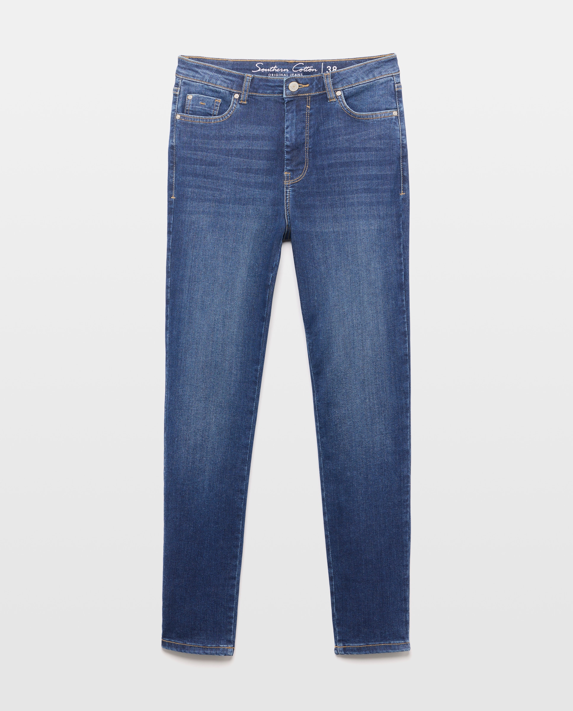 Jeans Skinny Lisas Azul Suave-5