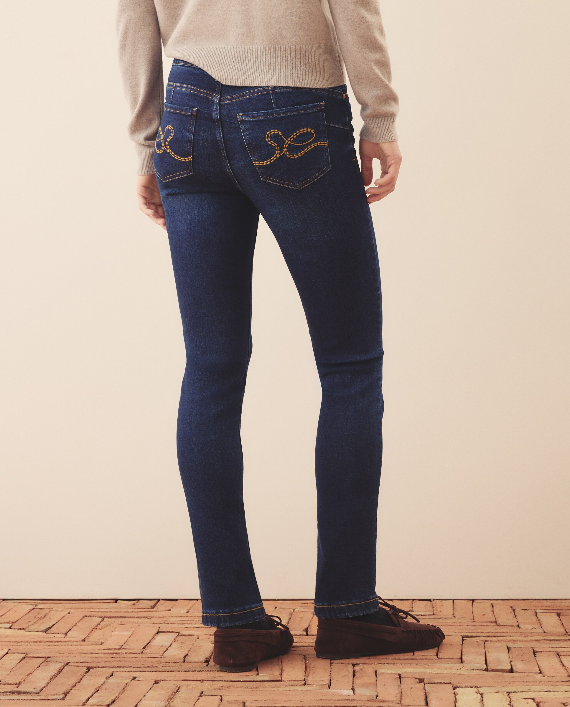 Vaqueros de algodón liso de mujer - Southern Cotton - Azul Suave Azul Suave-3