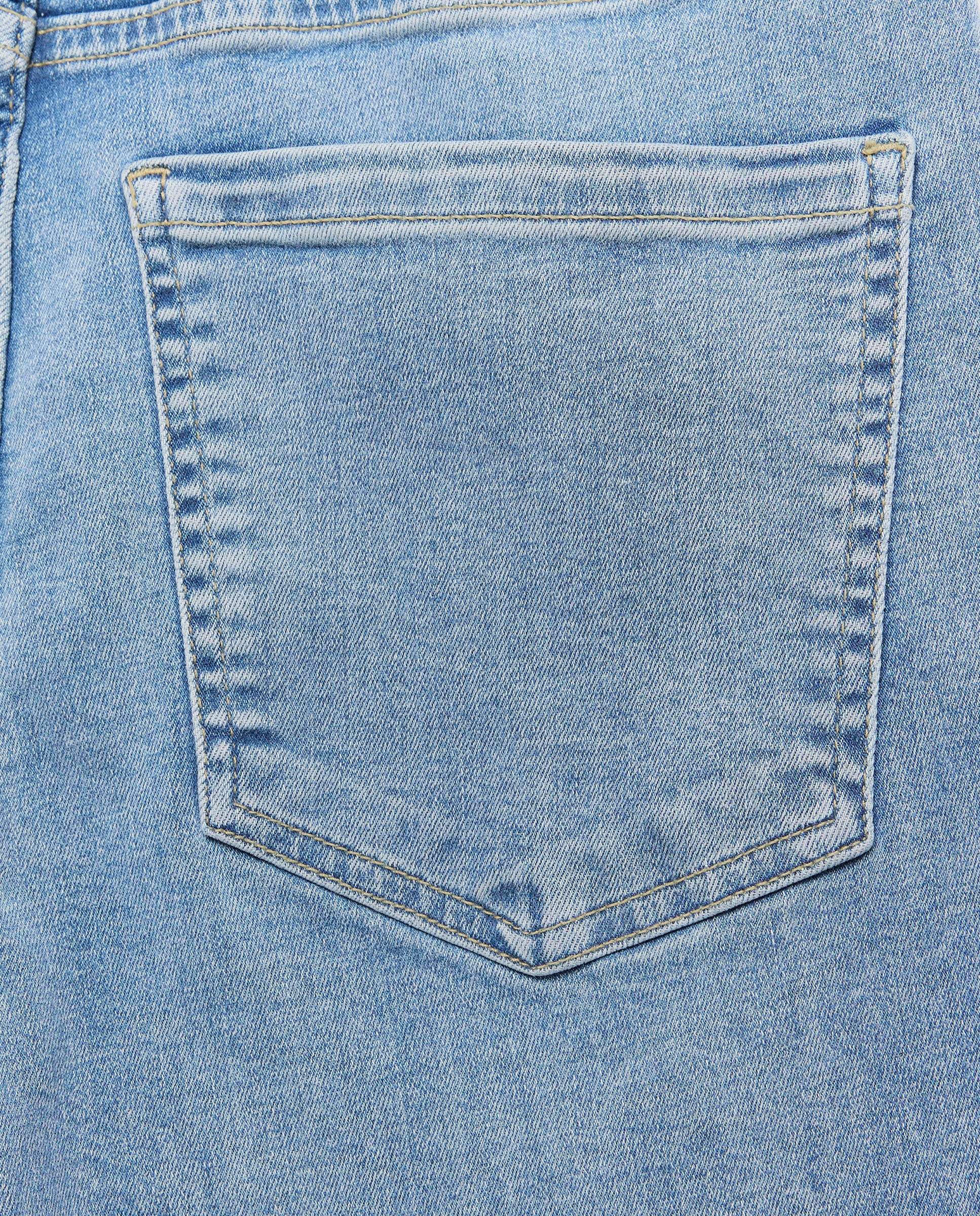 Vaqueros de algodón liso de mujer - Southern Cotton - Azul pálido Azul pálido-5