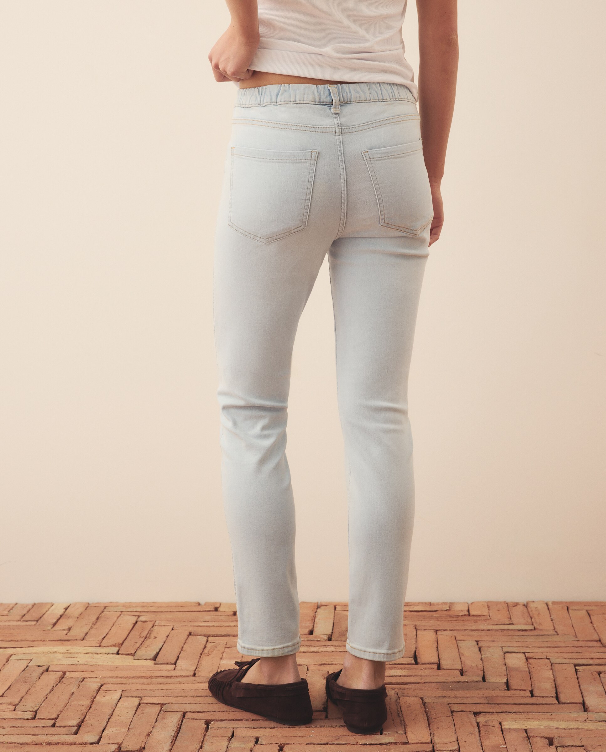 Vaqueros de algodón liso de mujer - Southern Cotton - Cerúleo Cerúleo-3