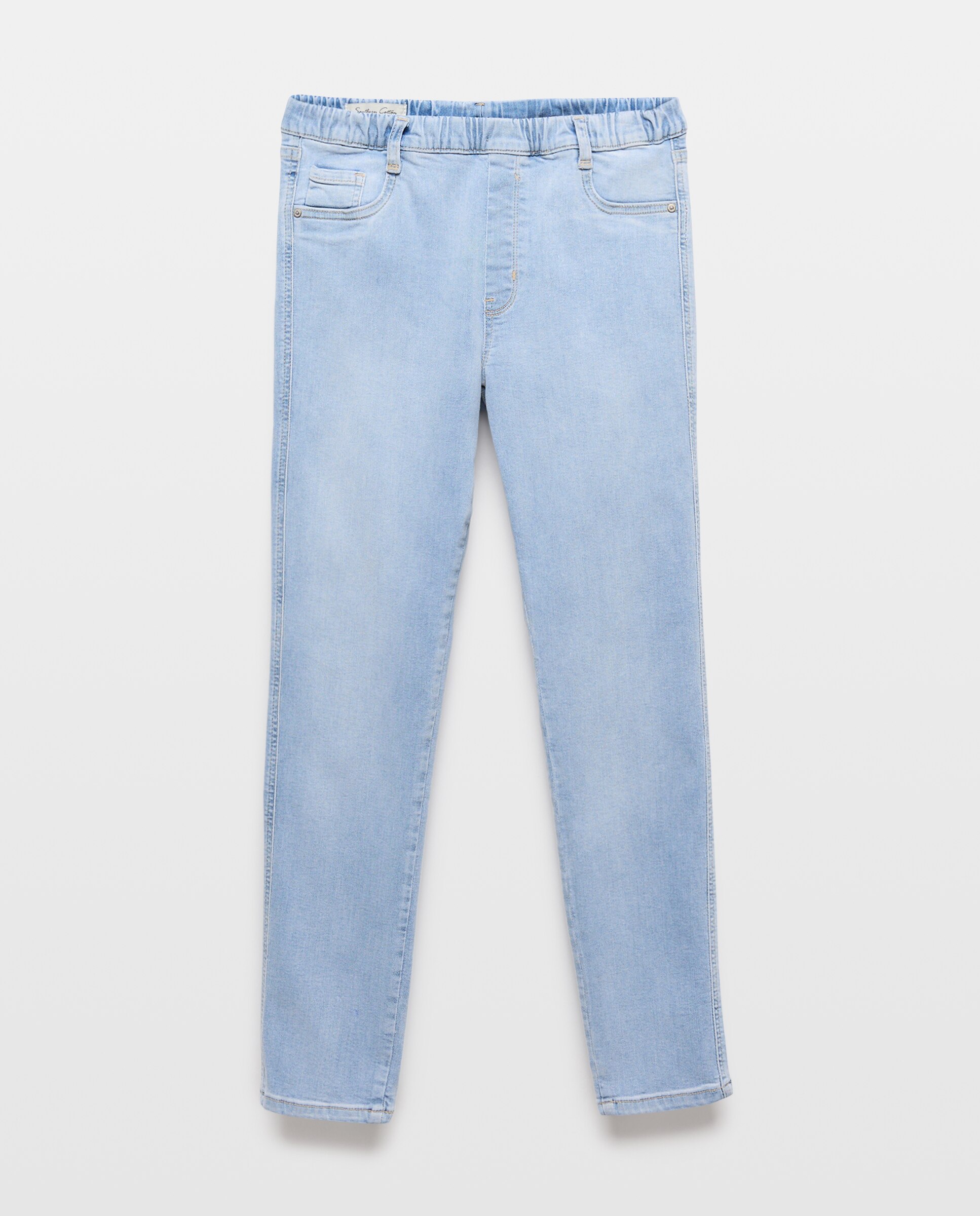 Vaqueros de algodón liso de mujer - Southern Cotton - Cerúleo Cerúleo-4