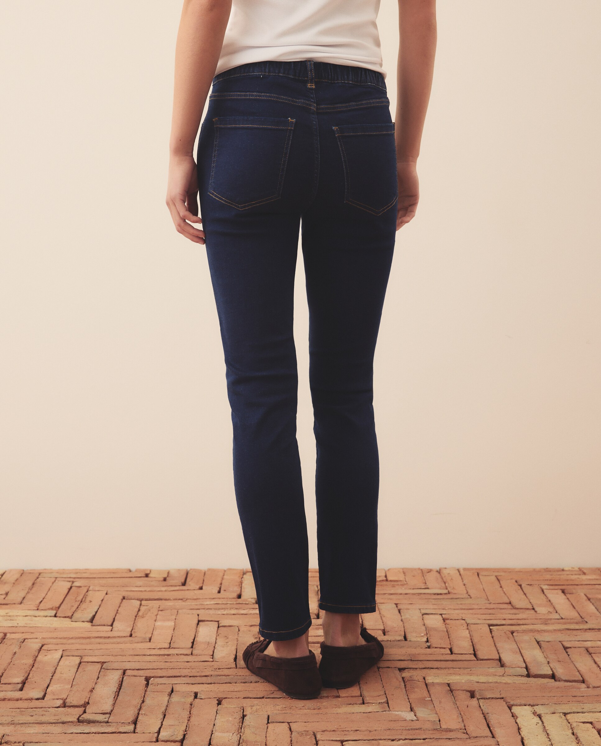 Vaqueros de algodón liso de mujer - Southern Cotton - Indigo Indigo-3