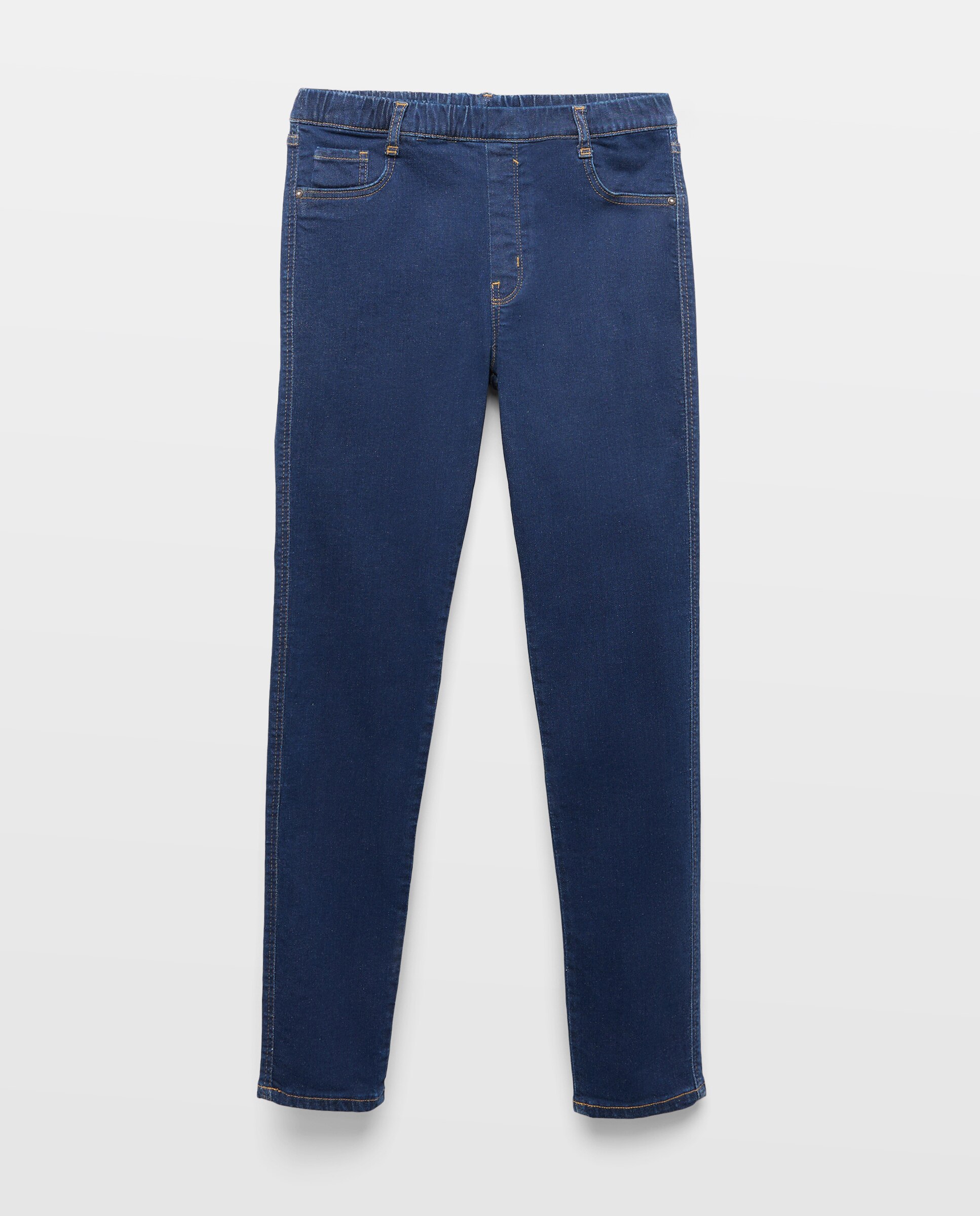 Vaqueros de algodón liso de mujer - Southern Cotton - Indigo Indigo-4