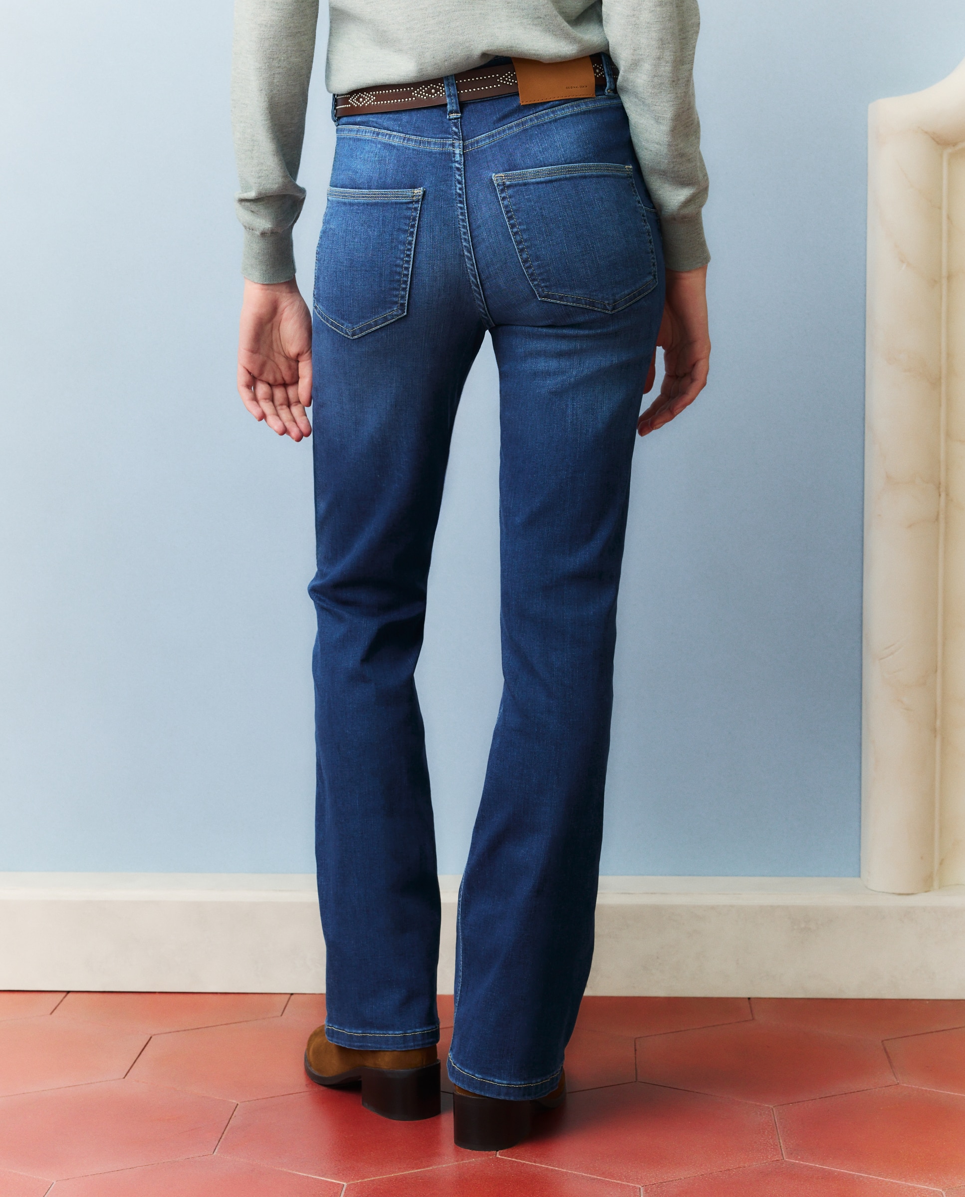 Jeans Flare Azul pálido-3