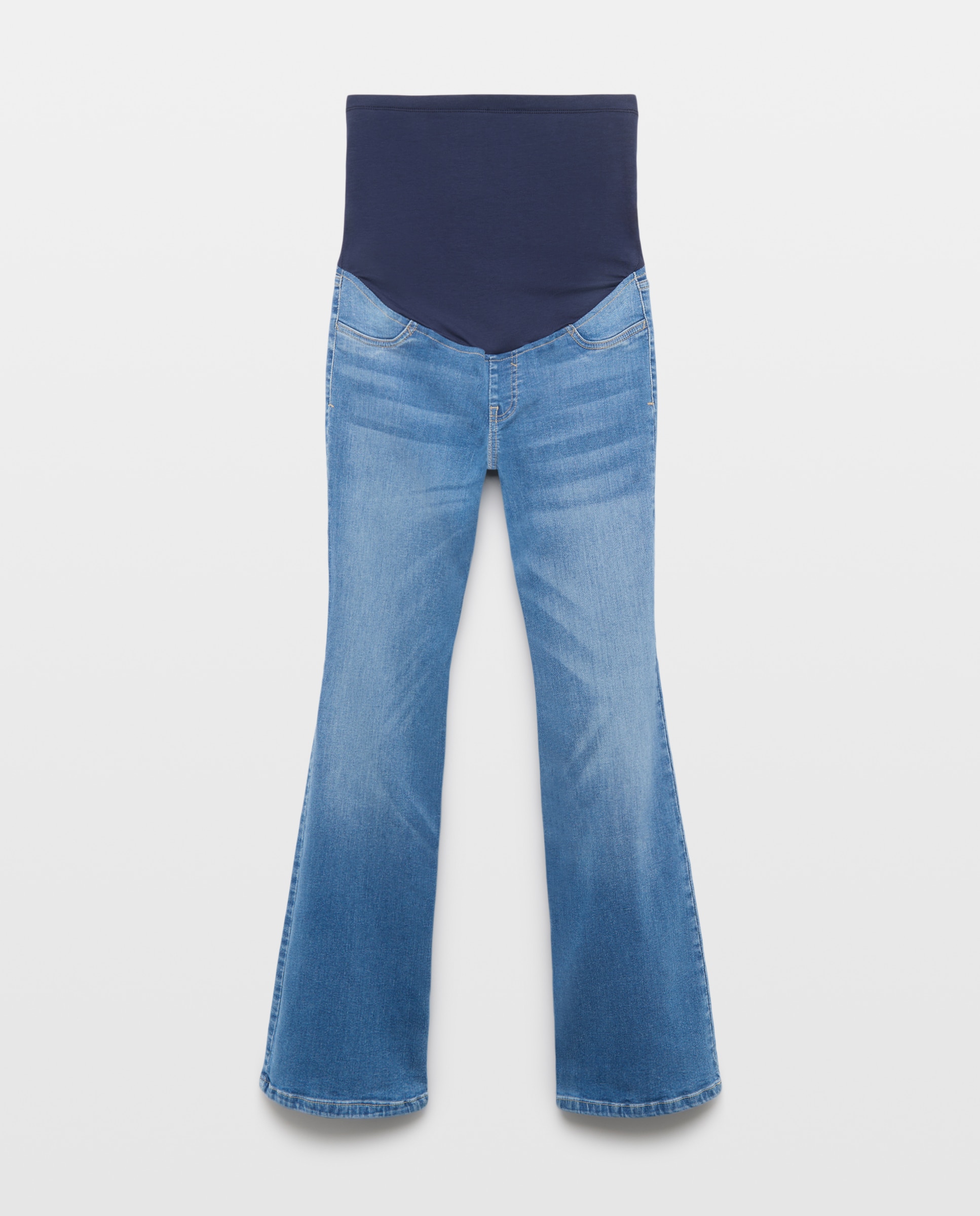 Pantalones denim flare de mujer - Southern Cotton - Azul pálido Azul pálido-1