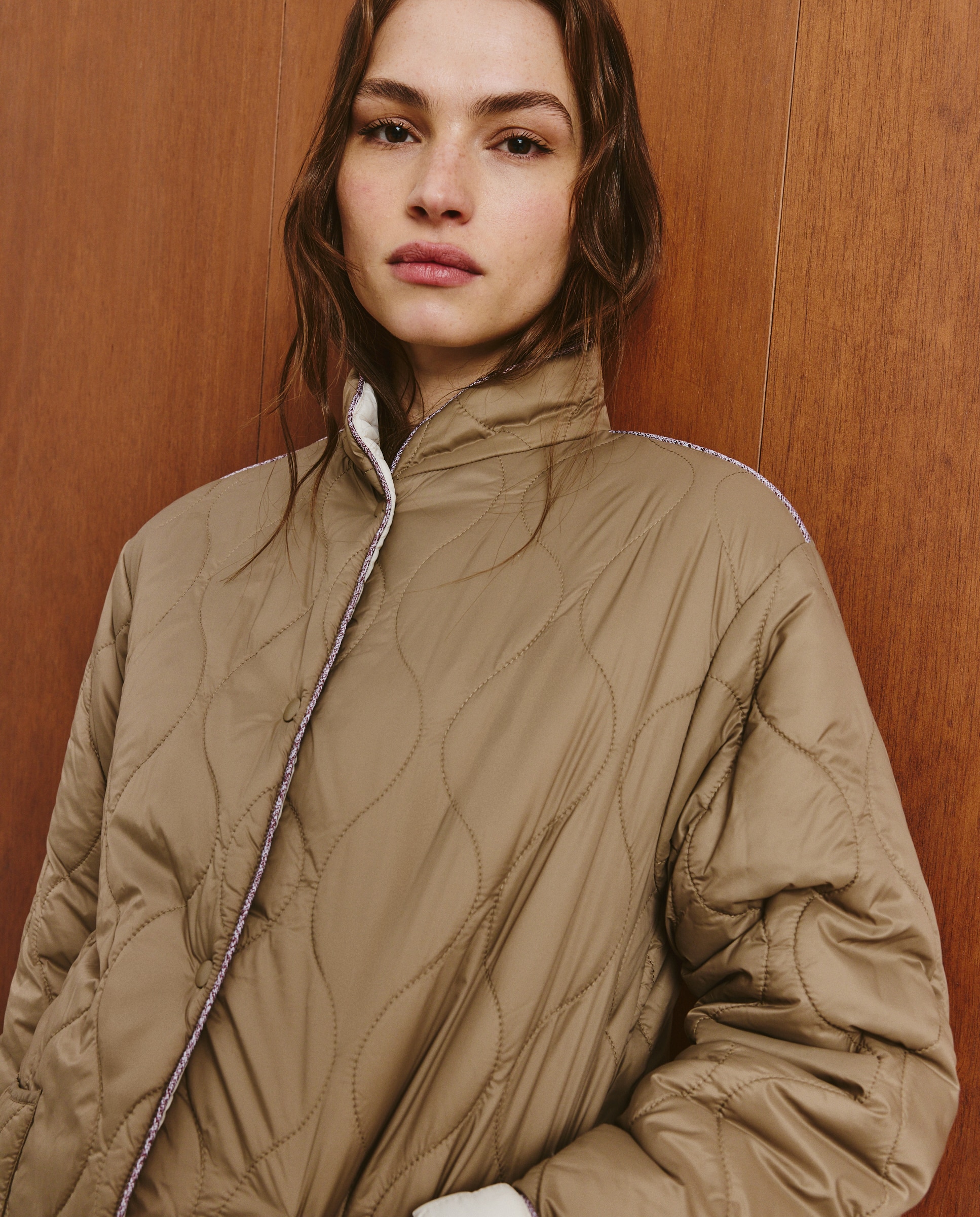 Parka Lisa Reversível Vison Claro-2