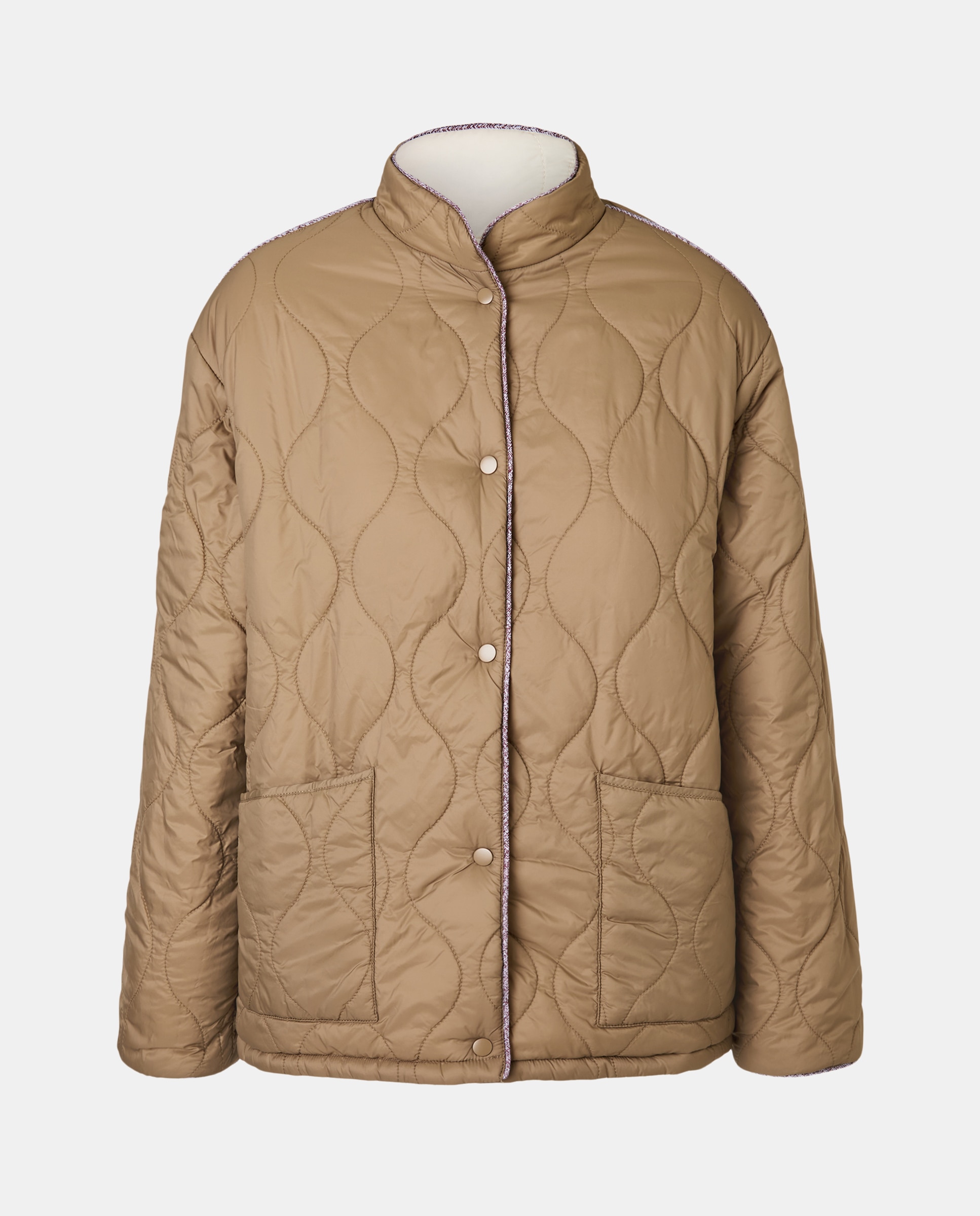 Parka Lisa Reversível Vison Claro-5