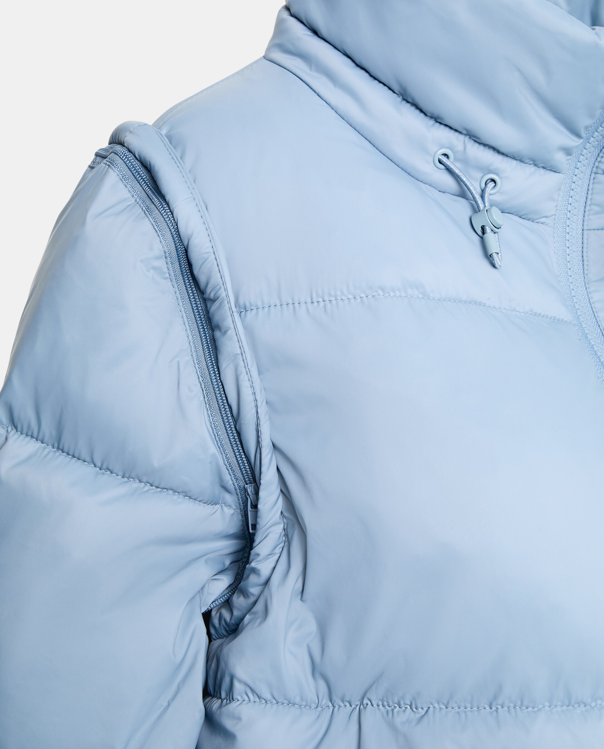 Parka lisa corta de mujer - Southern Cotton - 130 Marfil 400 Azul-6