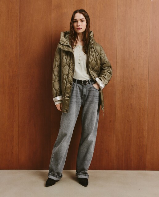 Imagen 0 de Plumífero liso largo de mujer