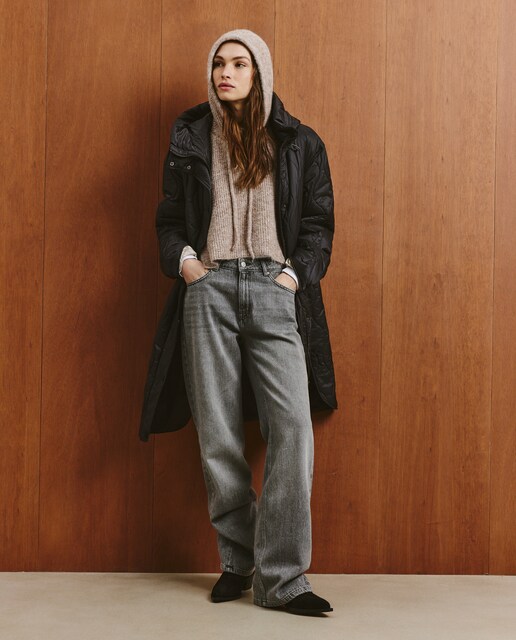 Imagem 0 de Blusão Acolchoado Liso Comprido