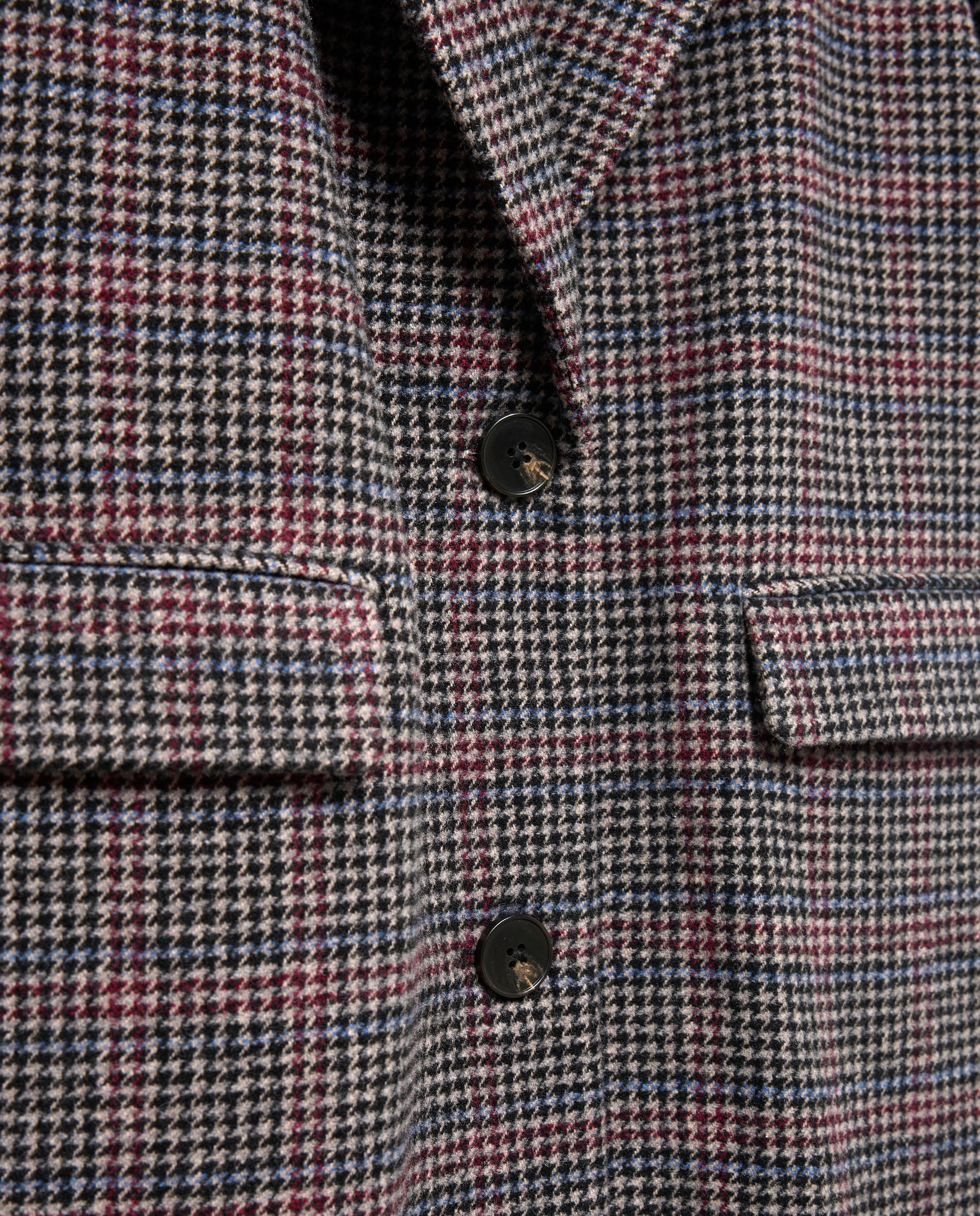 Imagen 5 de Abrigo de mujer una fila cuadros - Southern Cotton - Negro Negro
