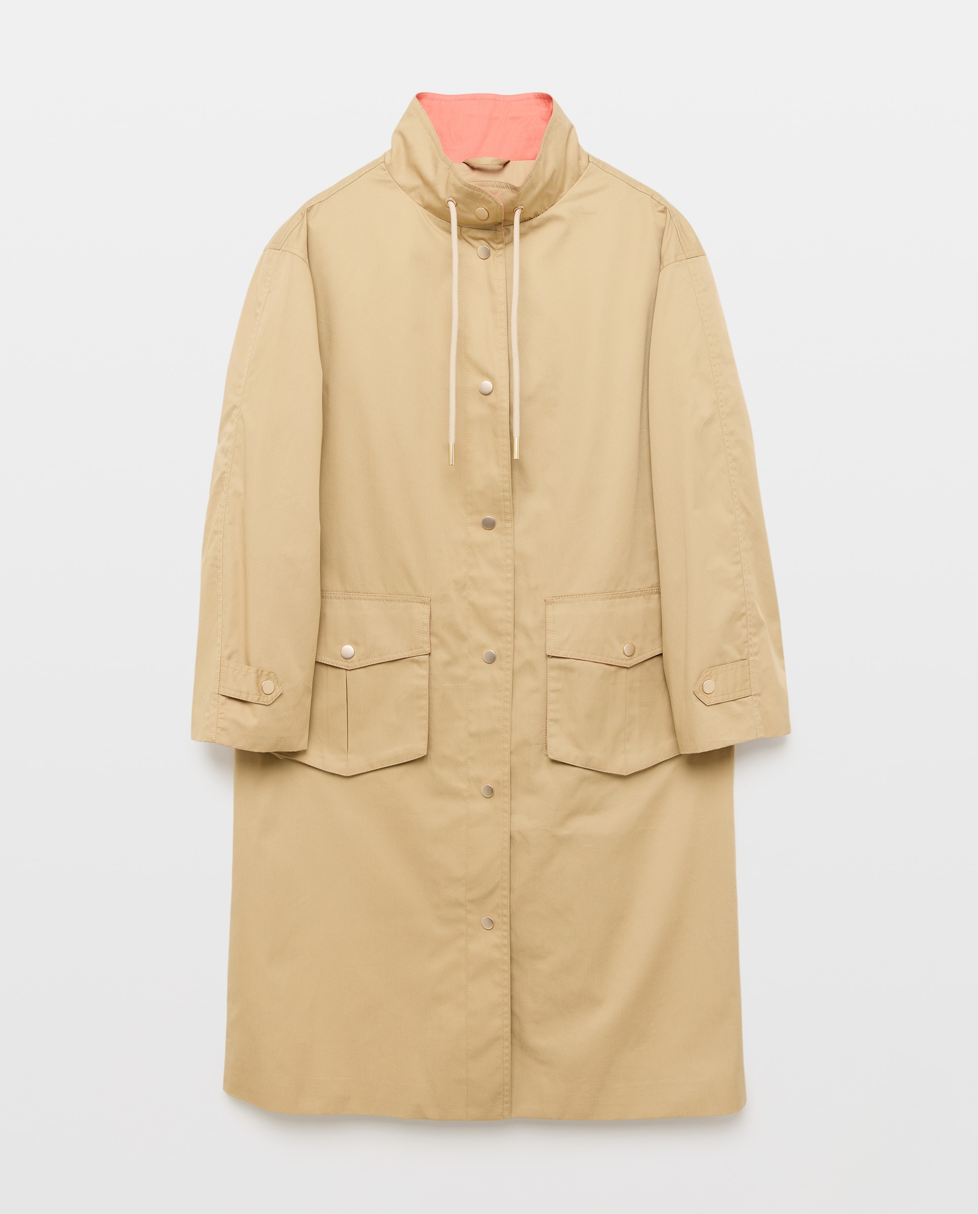 Gabardine Comprida com Contrastes 730 Camel-4