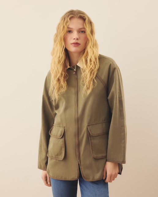 Parka encerada de mujer