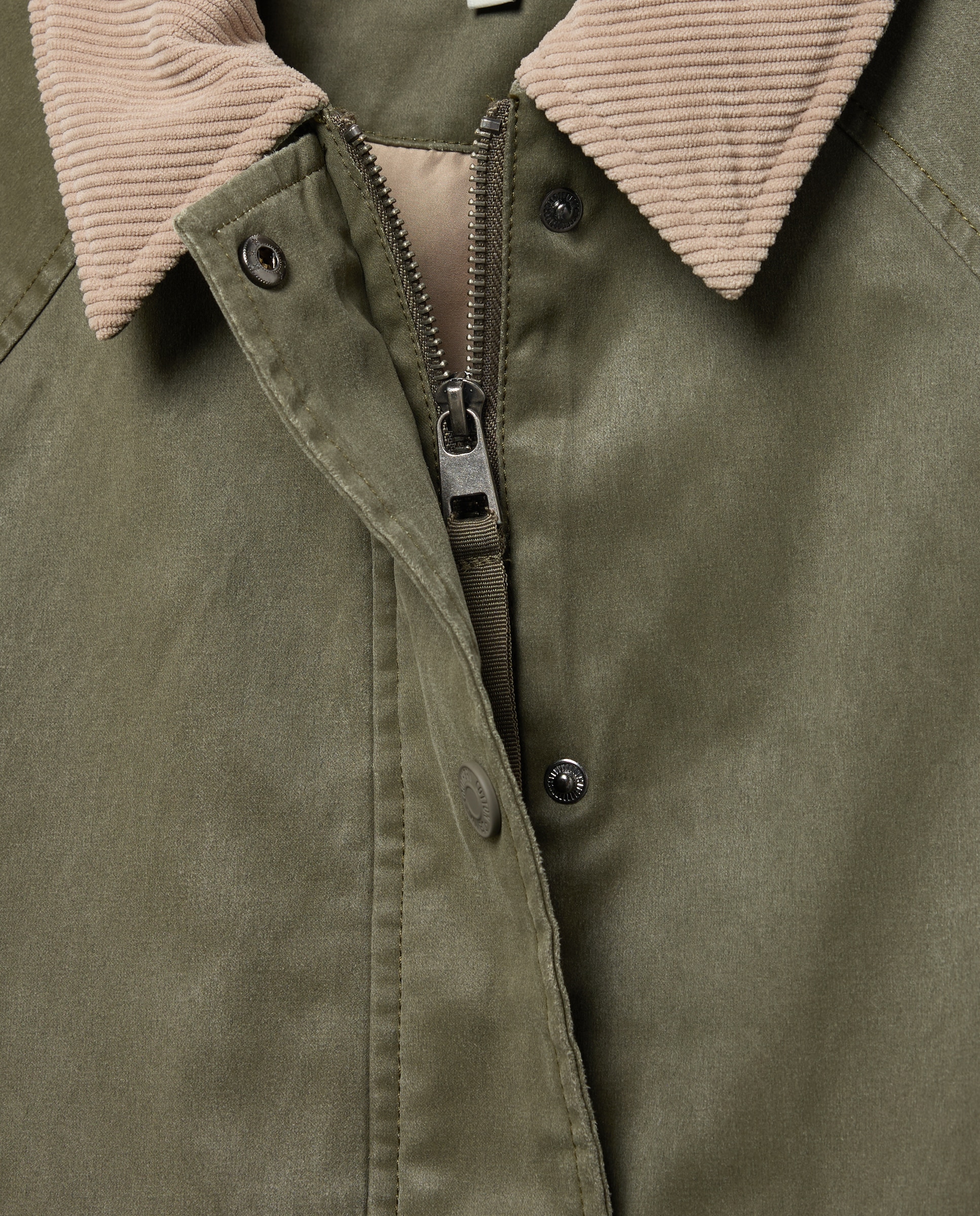Chaqueta encerada lisa de mujer - Southern Cotton - Verde Salvia Verde Salvia-6