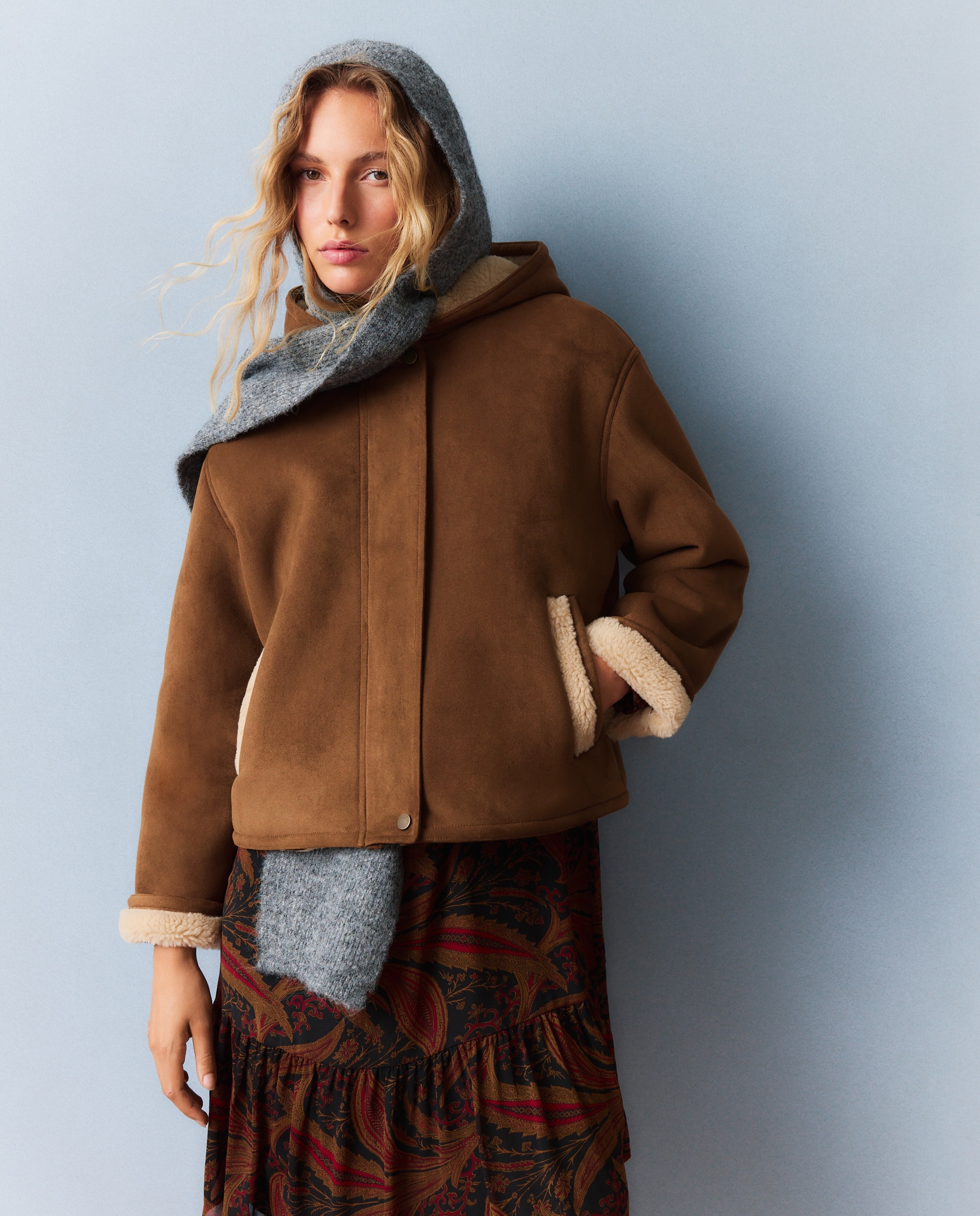 Imagen 0 de Chaqueta de abrigo de mujer doble faz 730 Camel