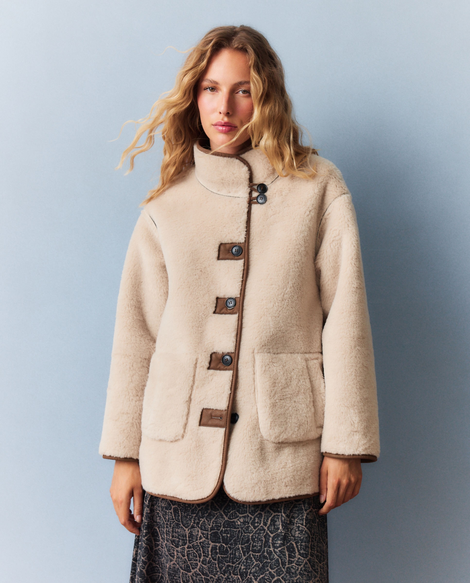 Chaqueta reversible de mujer con borrego - Southern Cotton - 730 Camel 730 Camel-4