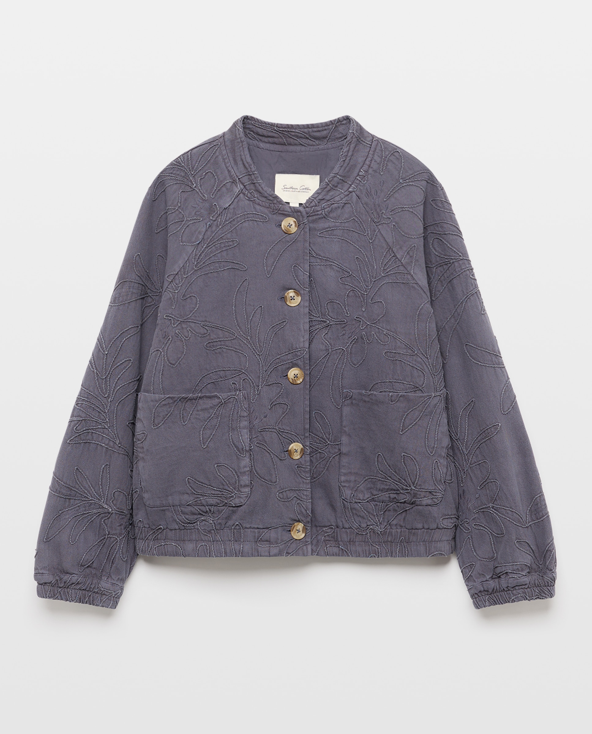 Cazadora bomber corta de mujer - Southern Cotton - 471 Índigo 471 Índigo-4
