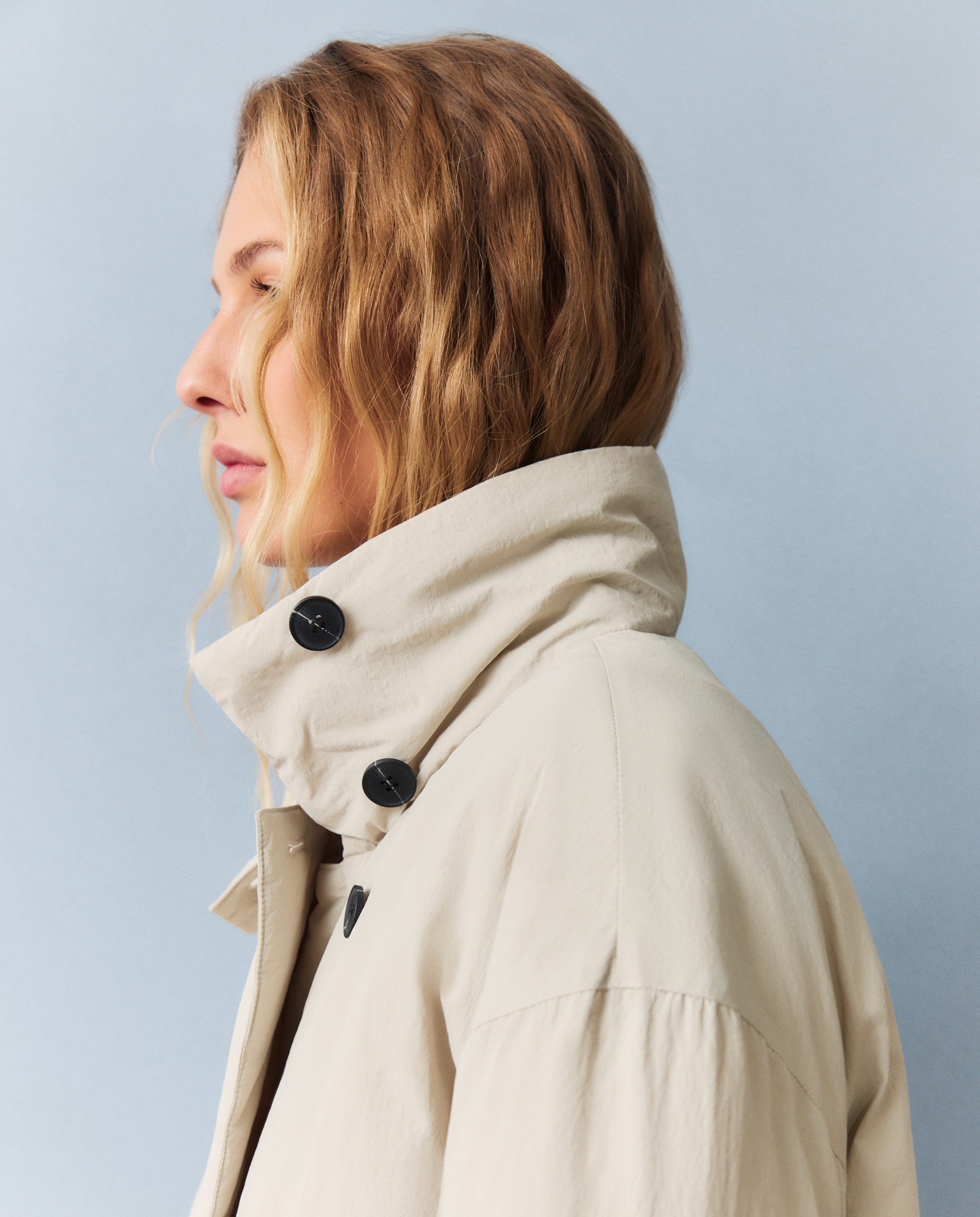 Abrigo acolchado de mujer tipo bomber - Southern Cotton - Beige Beige-4