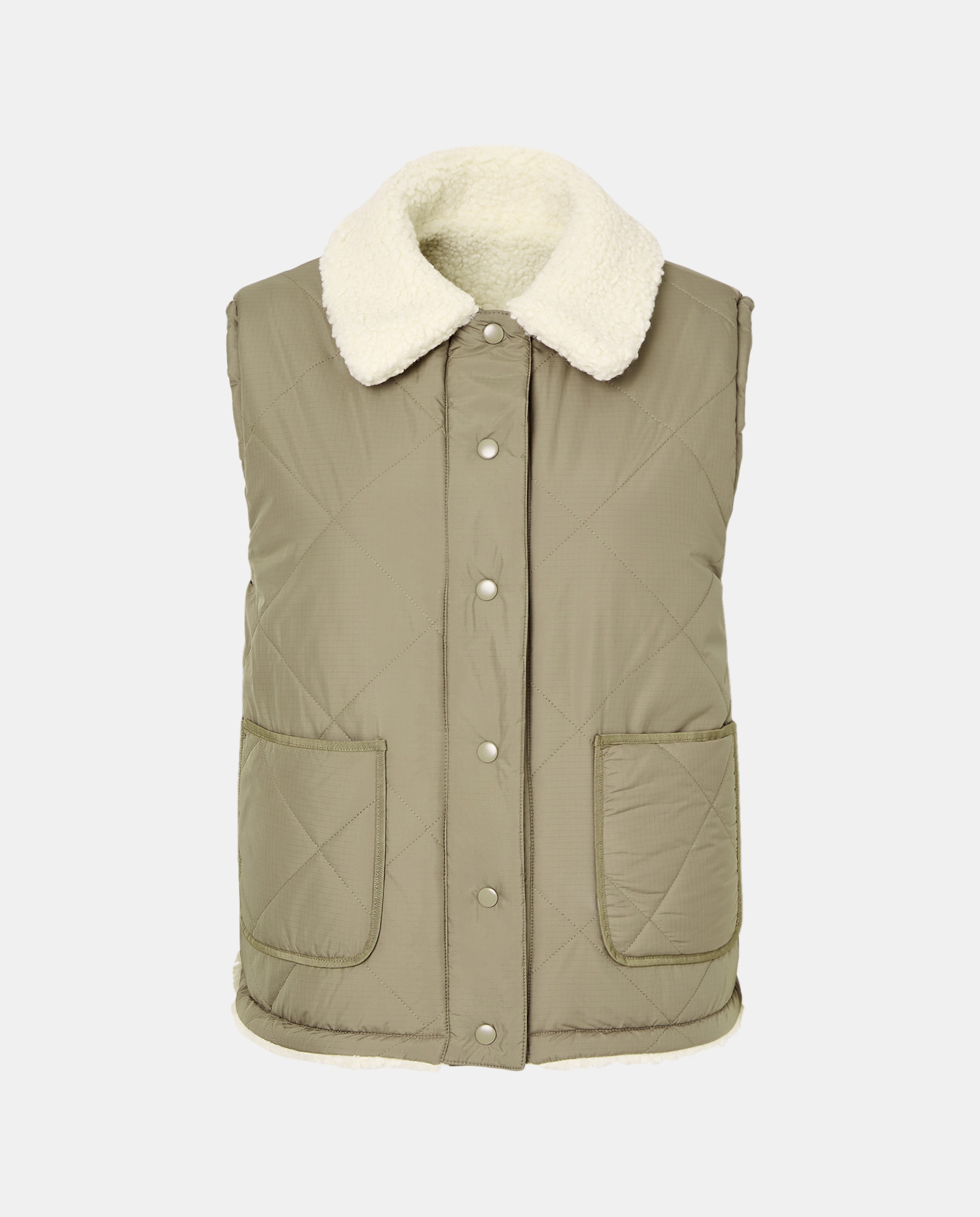 Colete Liso Reversível 520 Caqui-5
