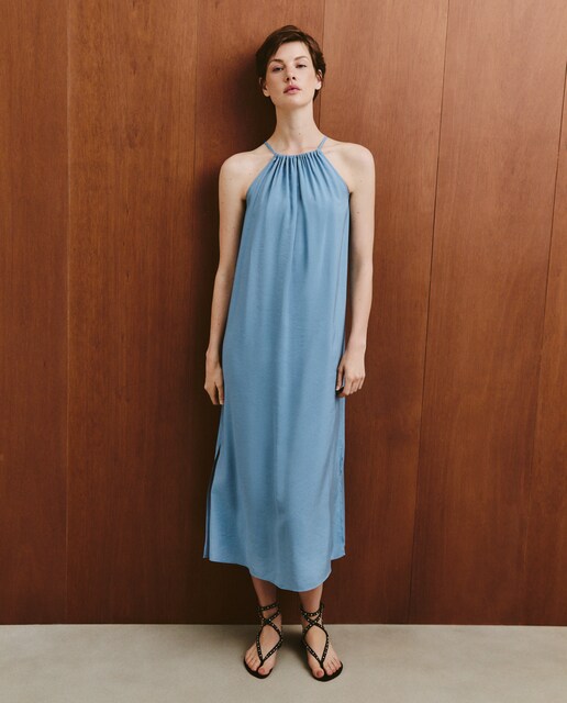 Imagem 0 de Vestido Liso Comprido Halter