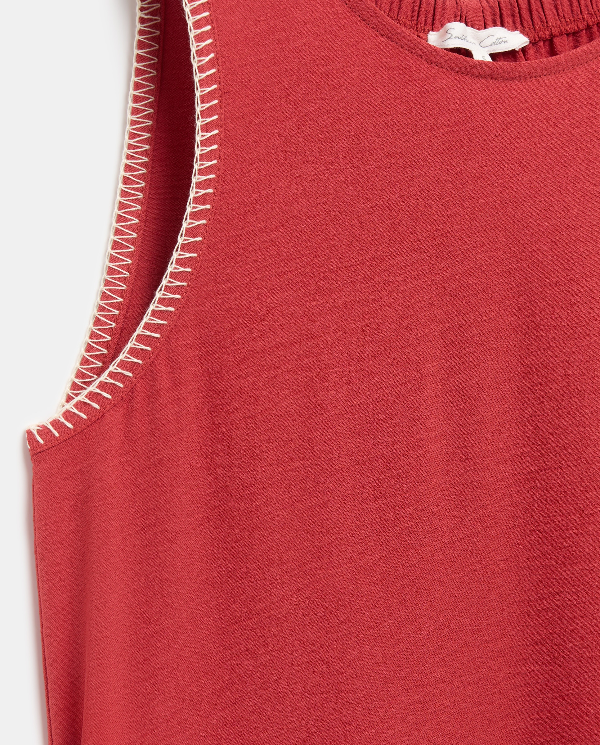 Vestido midi de punto sin mangas - Southern Cotton - 600 Rojo 600 Rojo-5