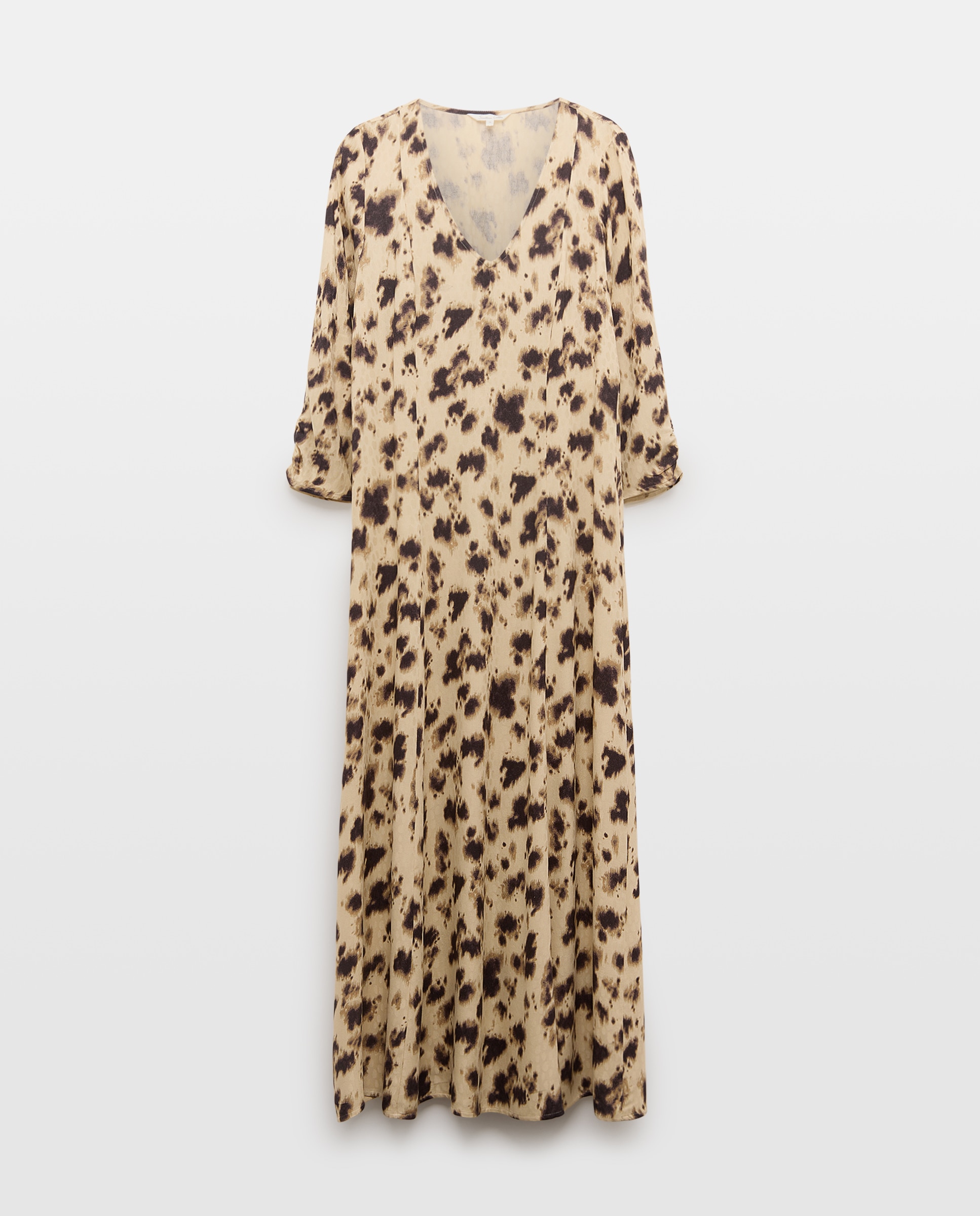 Vestido com Animal Print Branco-5